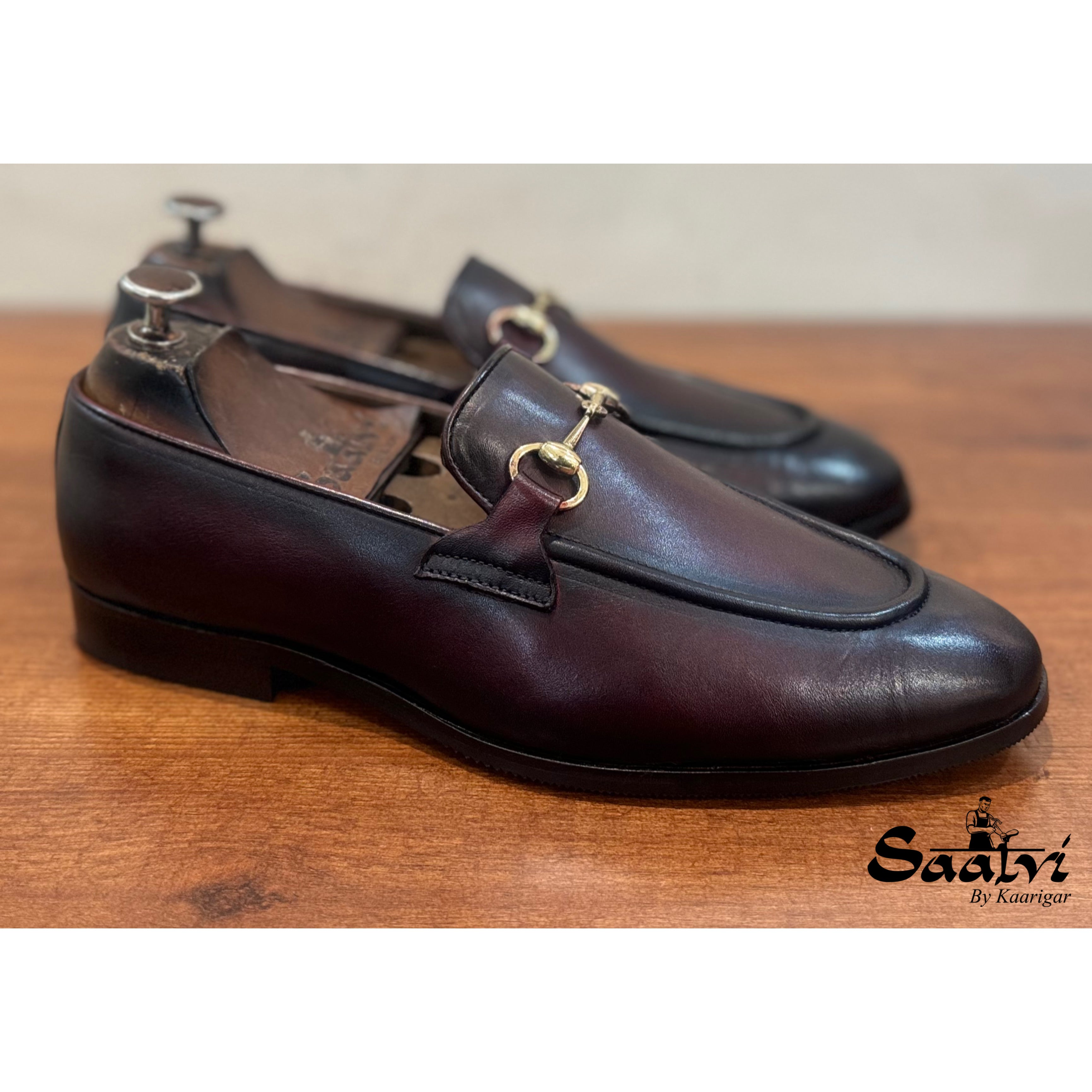 Horsebit Loafers Burgundy Brown
