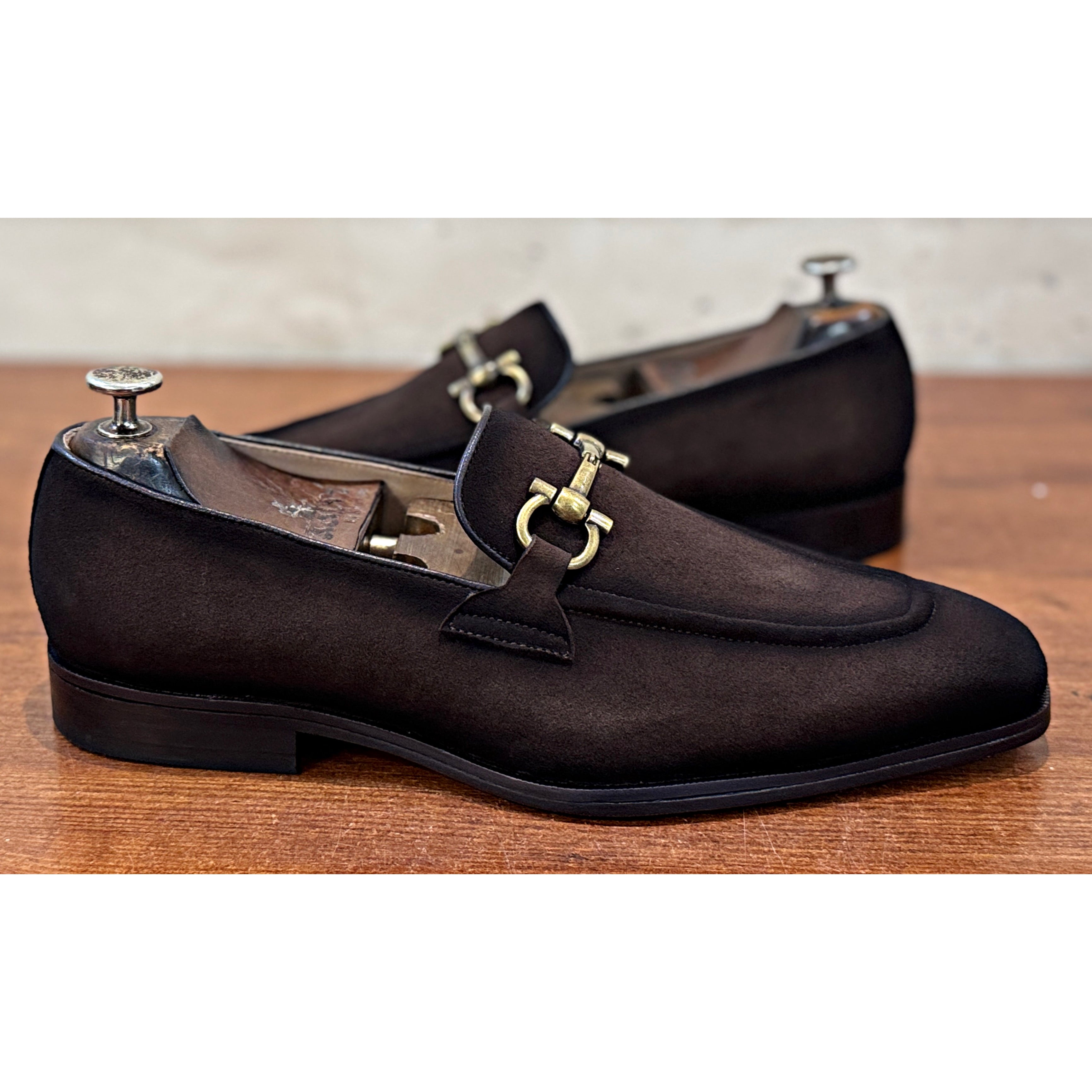 Regal Monaco Suede Horsebit Loafers – Dark Chocolate Brown