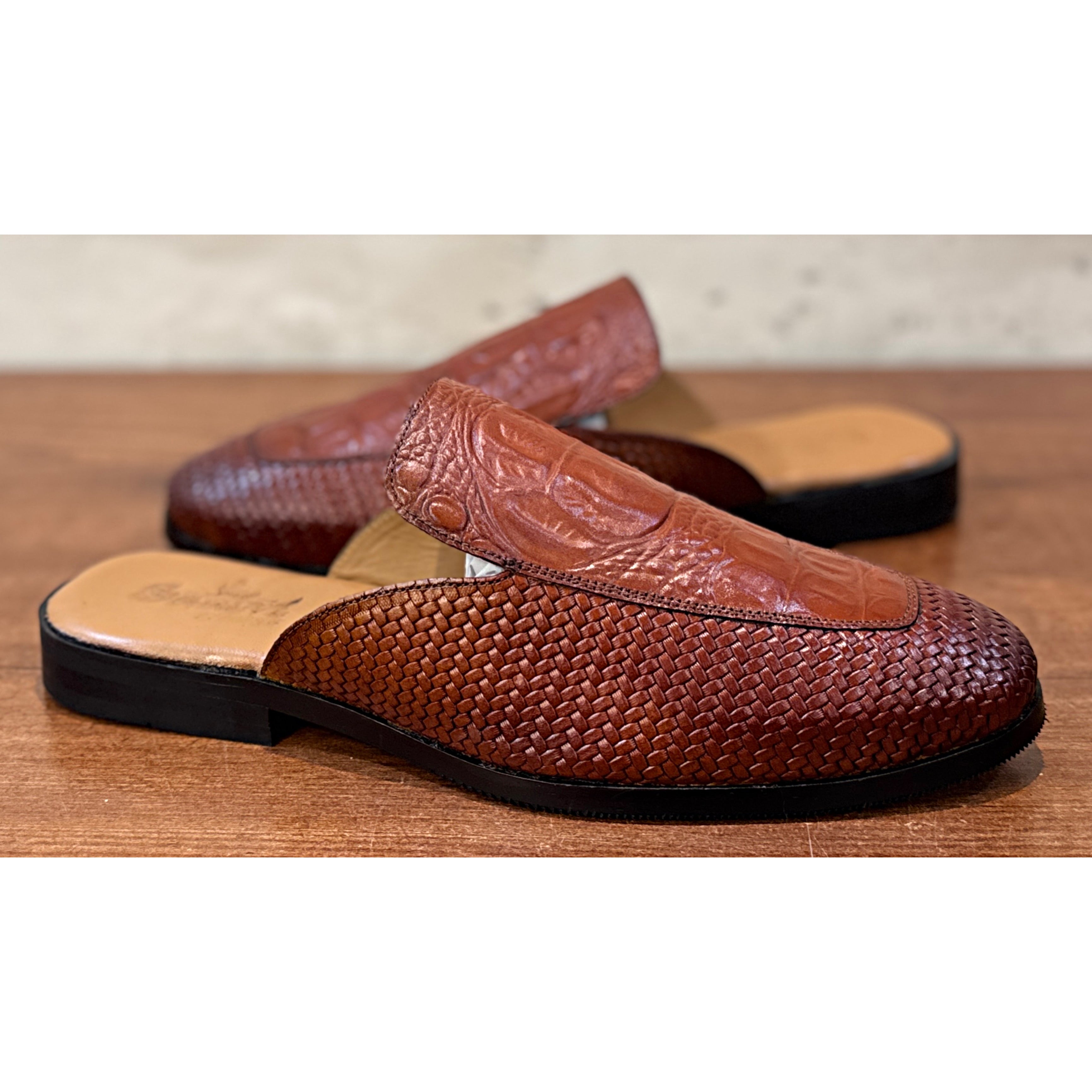 Marrakesh Woven Mules Tan