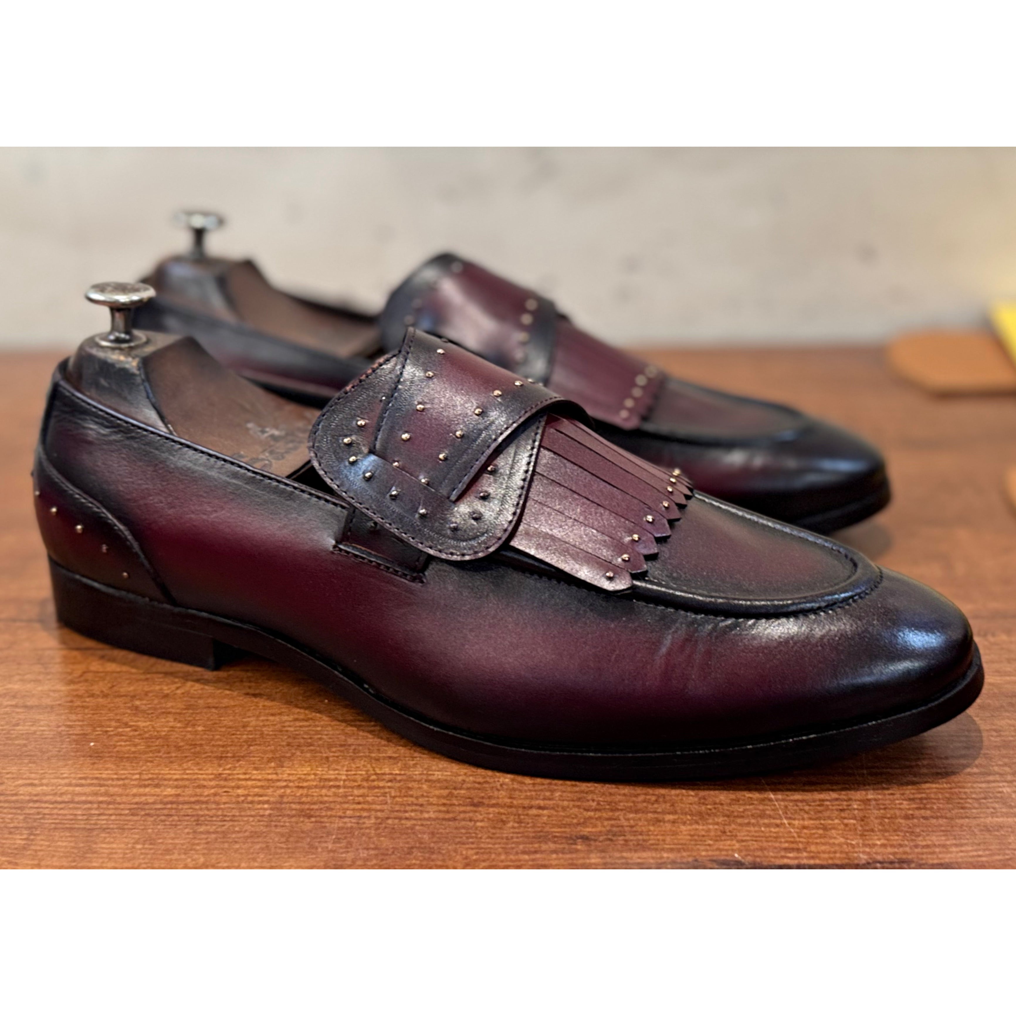Butterfly Loafers with Bajri Bordo
