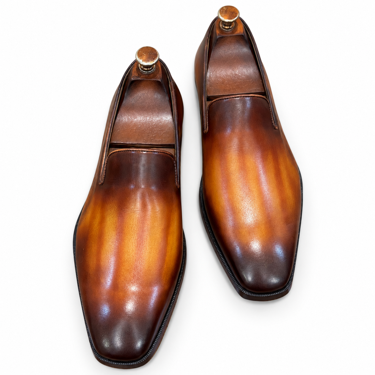Tiger Tan Hand-Patina Loafers