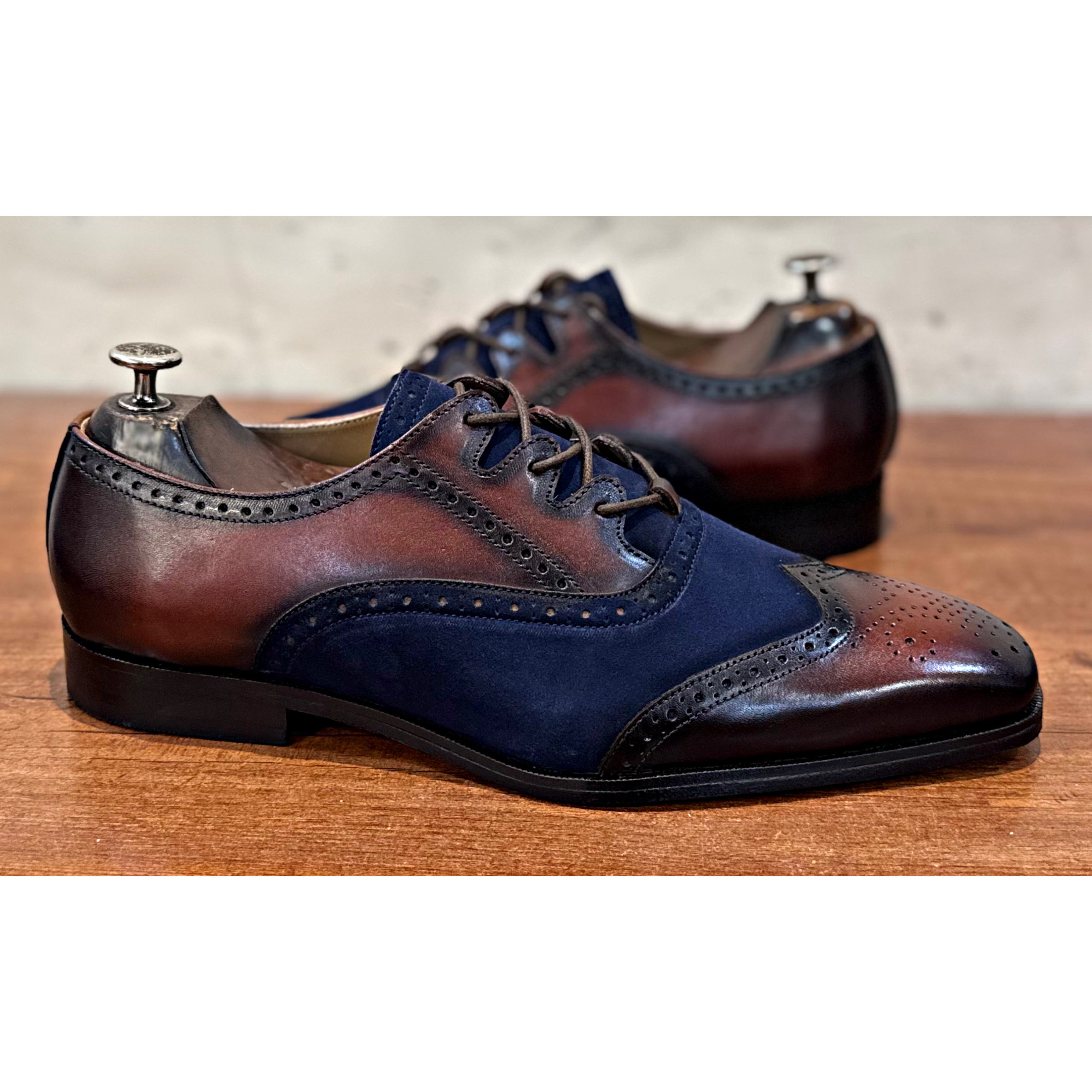 Criss Cross Oxfords | Hand Patina