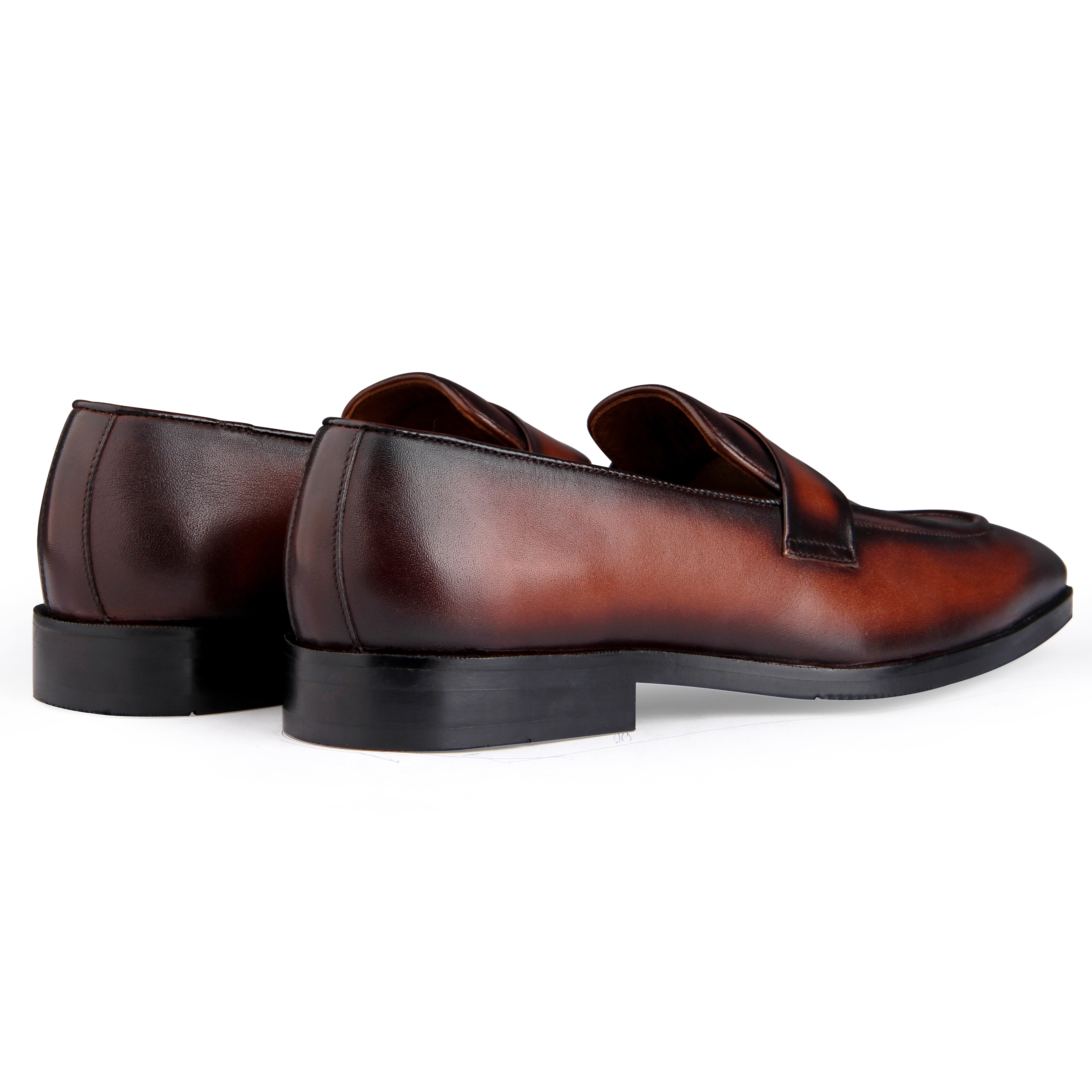 Penny Loafers Brown Hand Finished