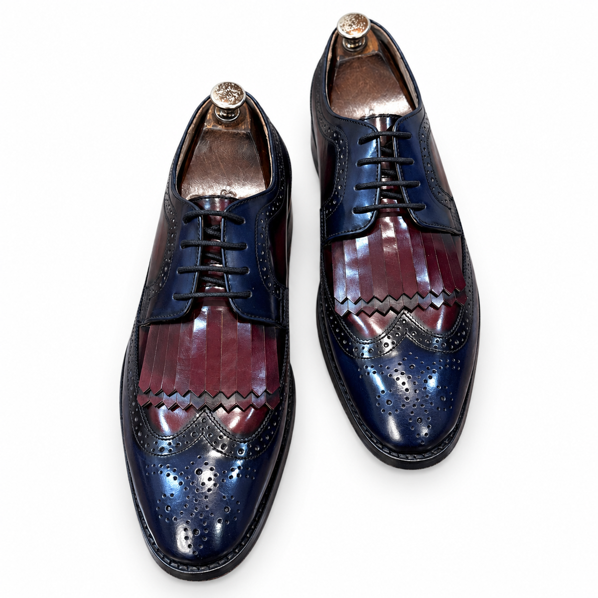 Midnight Royale Kiltie Brogue Derby Shoes