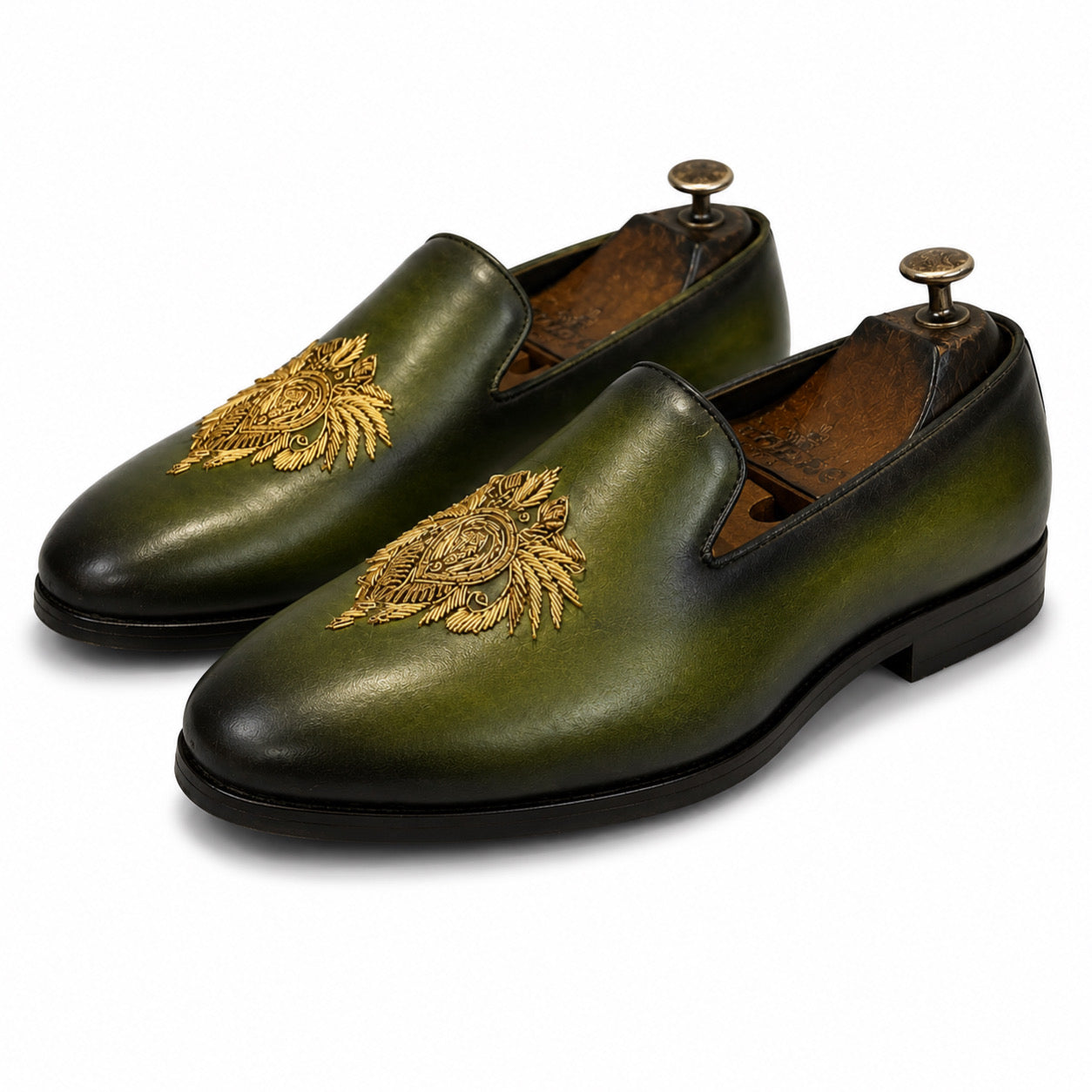 Emerald Regal Crest Slip-Ons