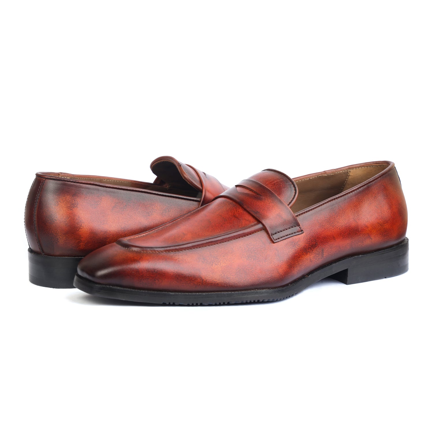 Penny Loafers Hand Patina Tan