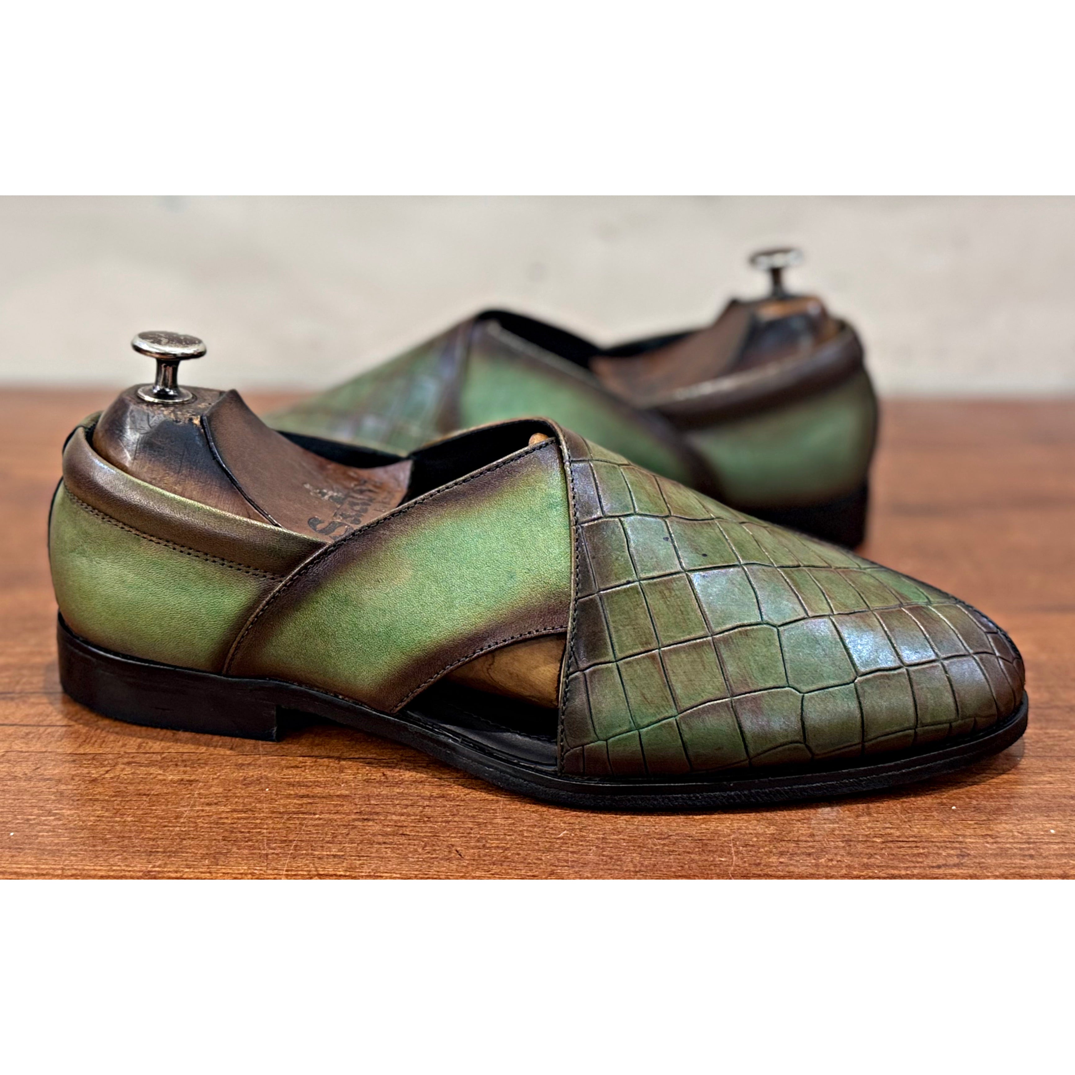 Green Peshwari Croco