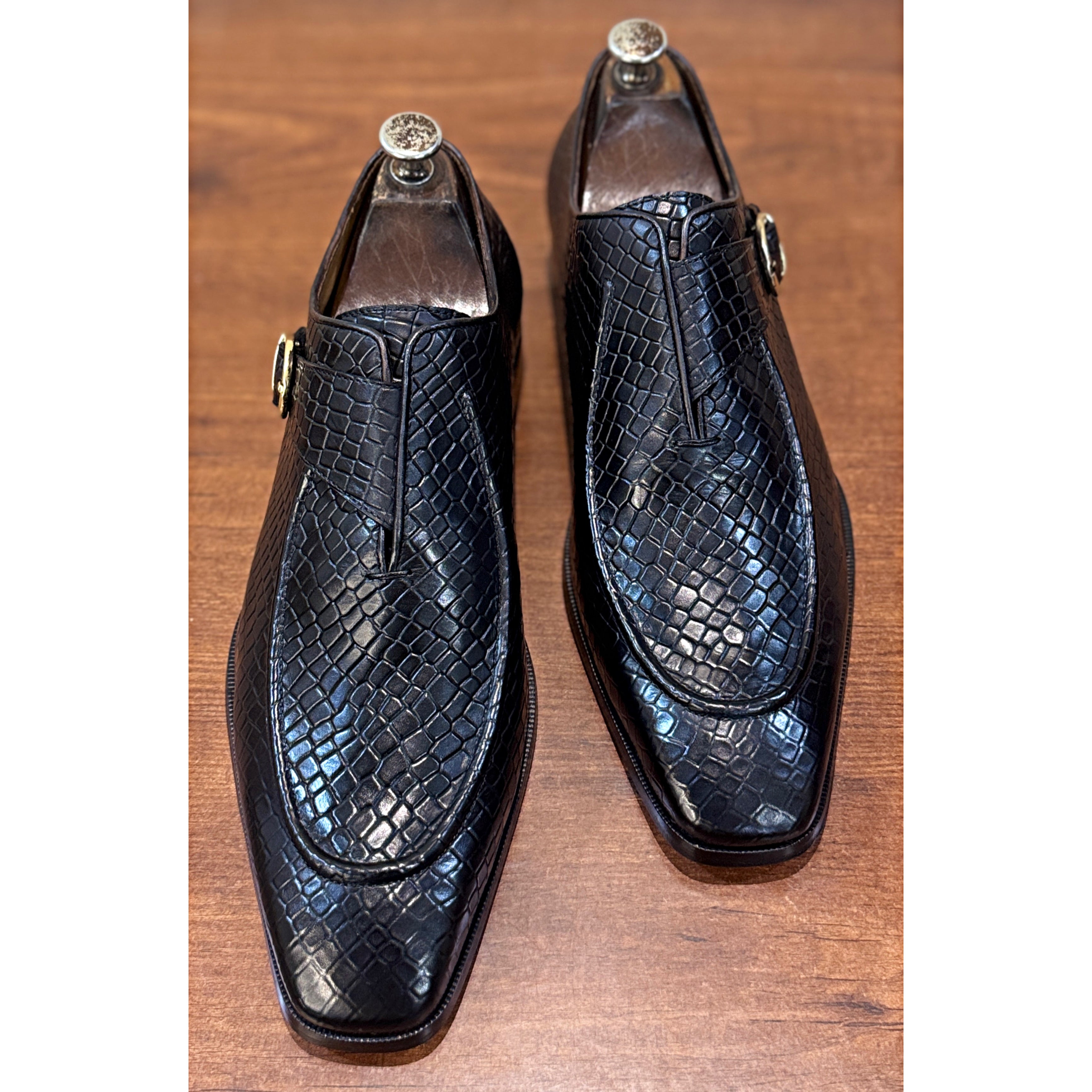 Imperial Croc Single Monk – Midnight Black