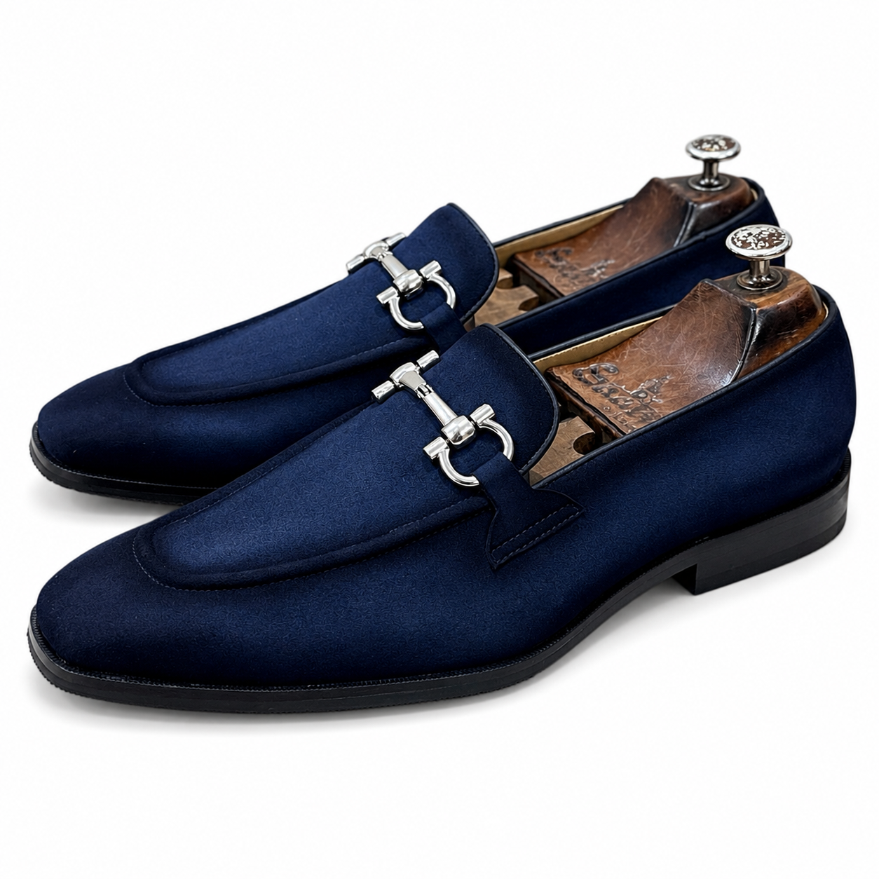 The Midnight Riviera – Navy Suede Horsebit Loafers