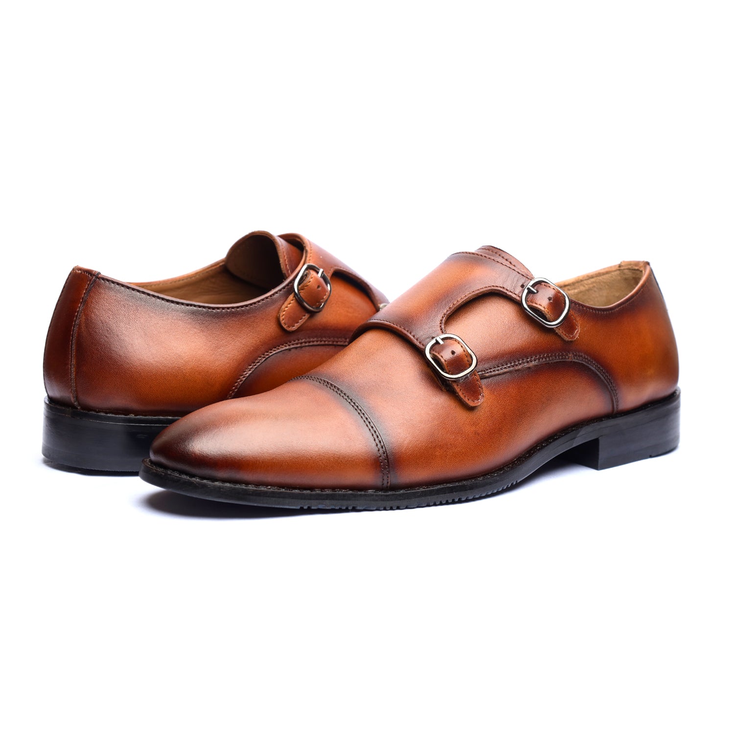 Double Monk Strap Tan