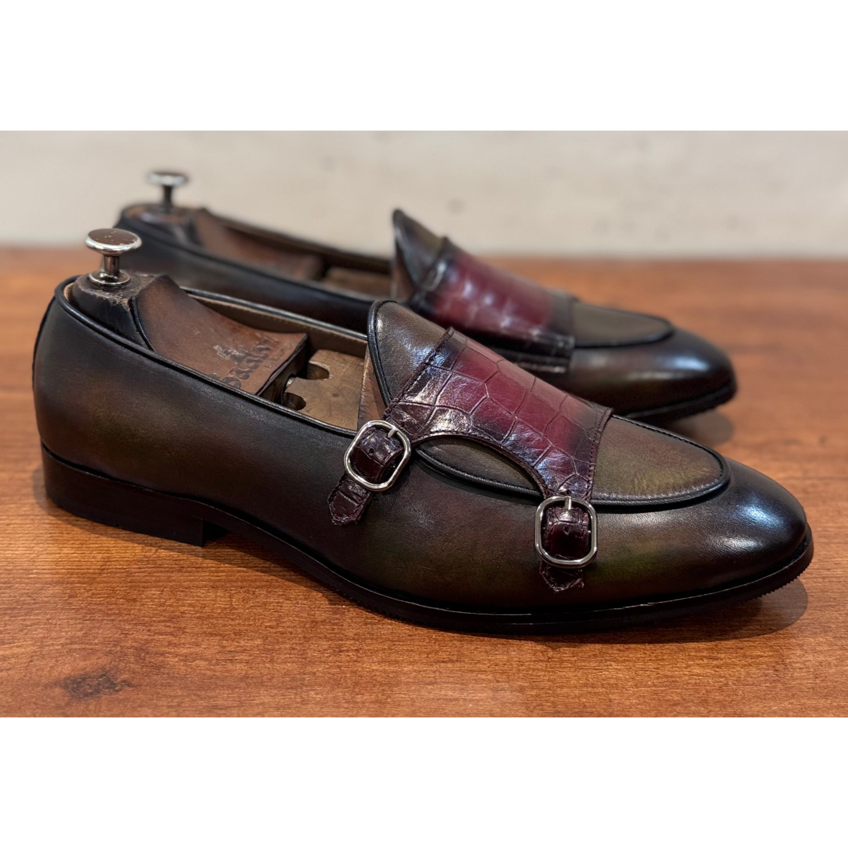 Belgian Monk Strap Hand Patina