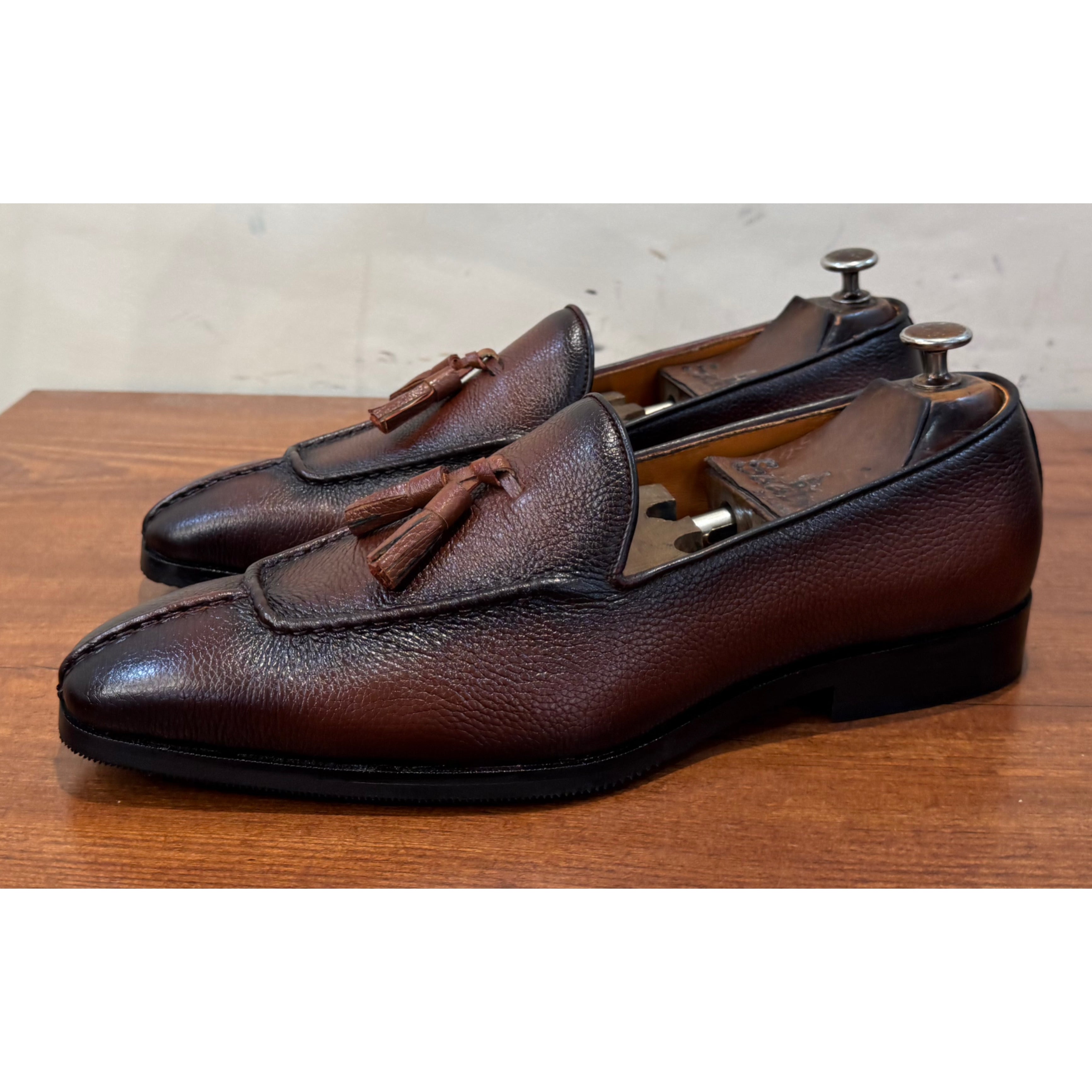 Tan Soft Mild Loafers With Tassels