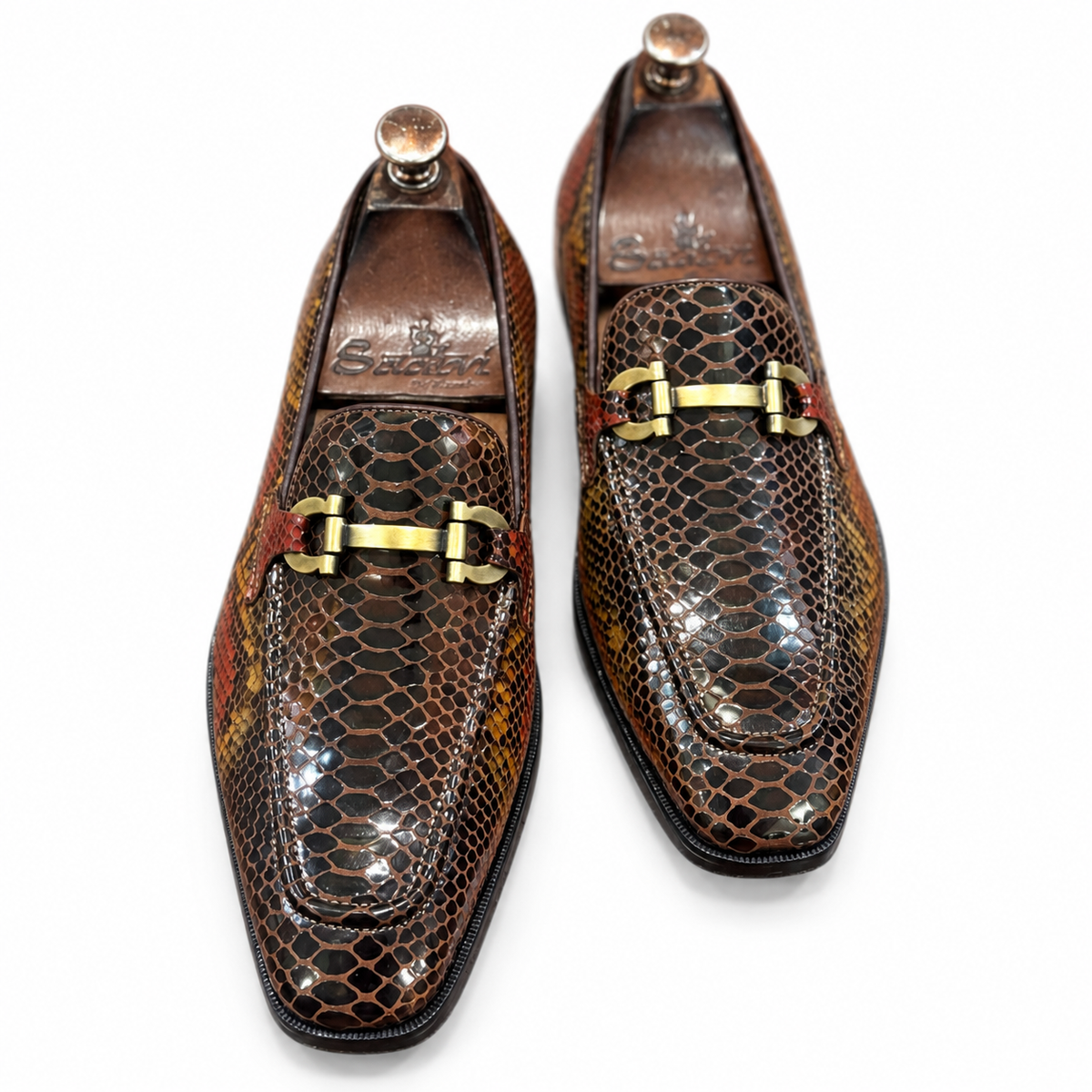 Solis Multitone Croco Horsebit Loafers