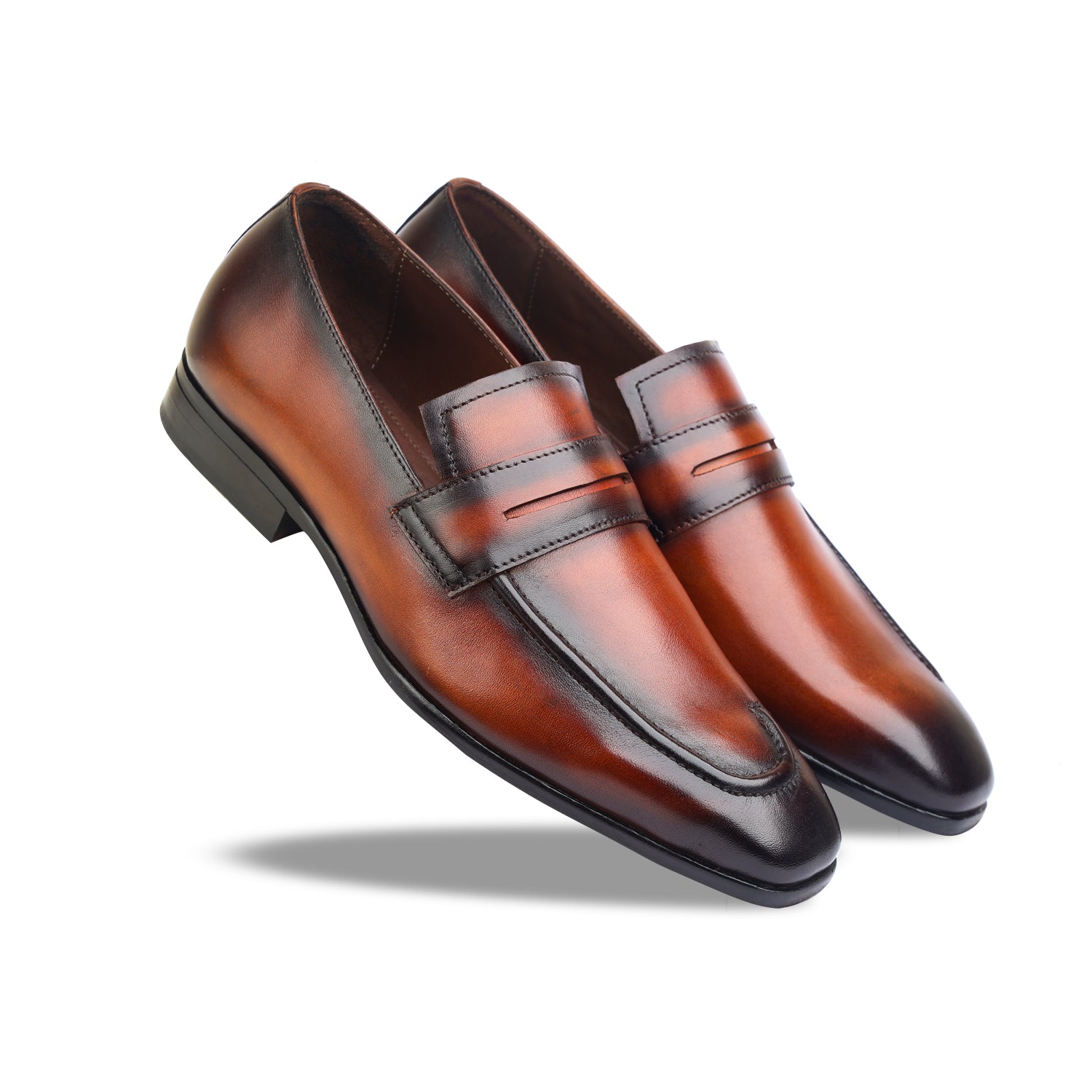Designer Penny Loafers Hand Patina