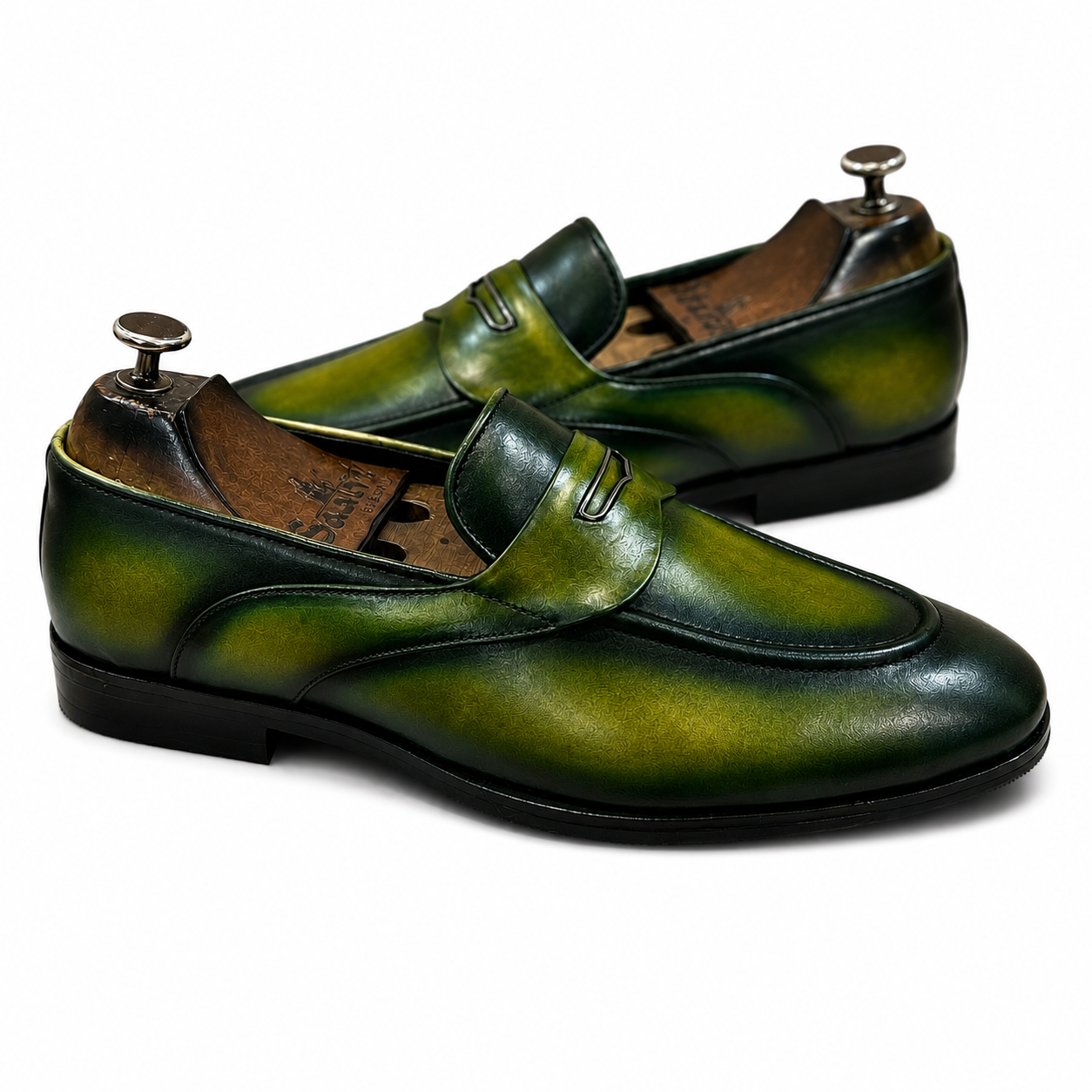 Verde Royale Penny Loafers