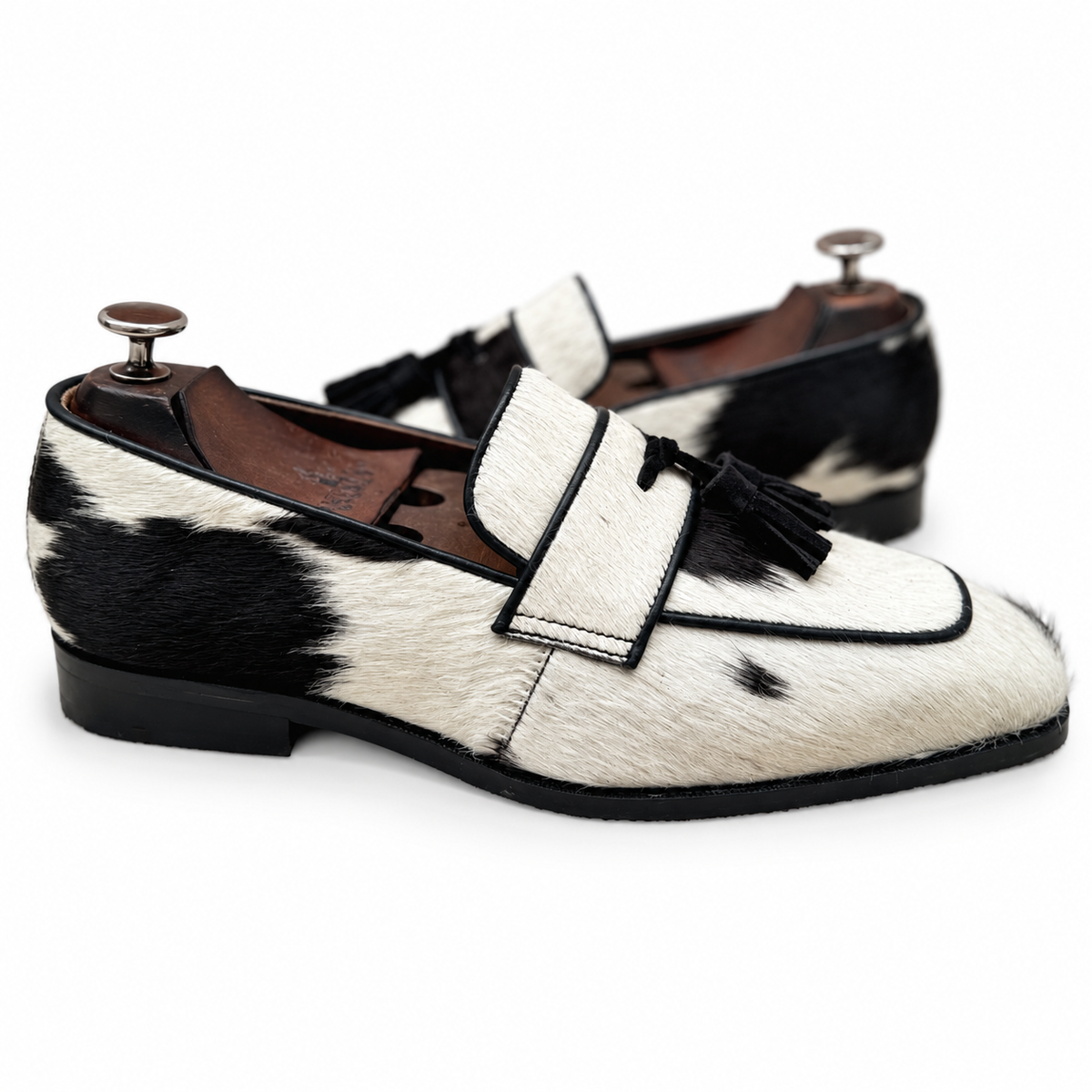 Hairon Leather Loafers With Tassel