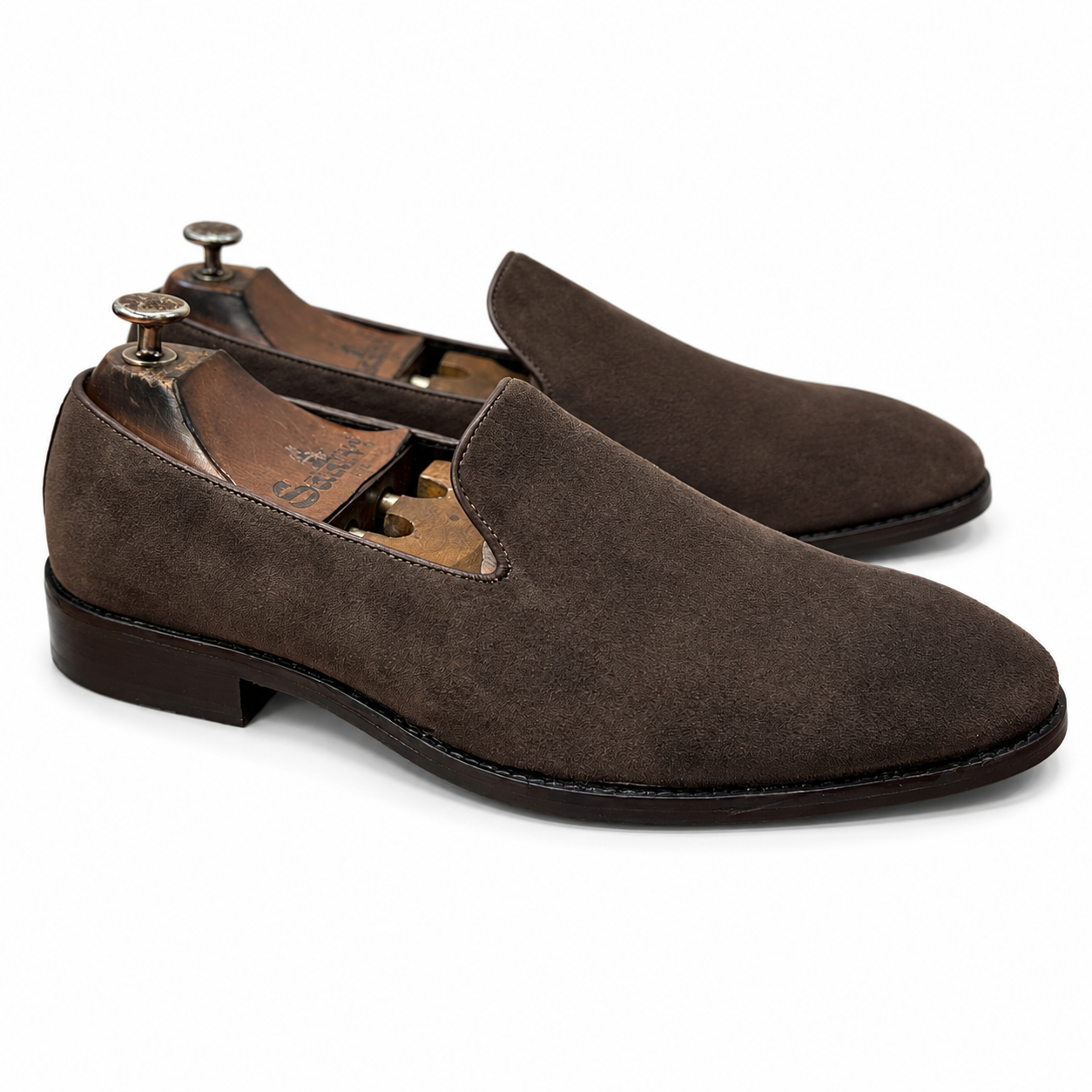 Brown Suede Slipons