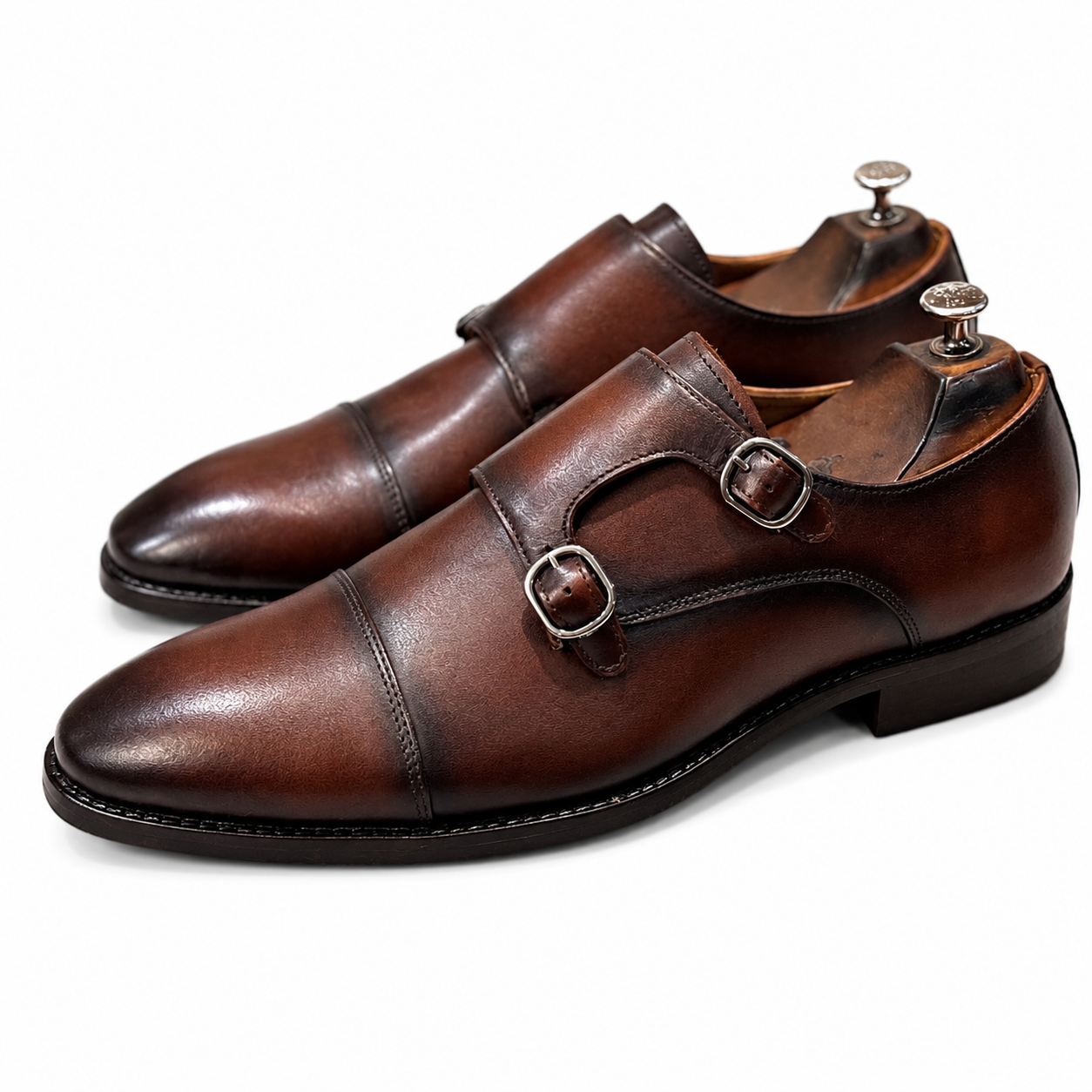 Double Monk Strap Brown