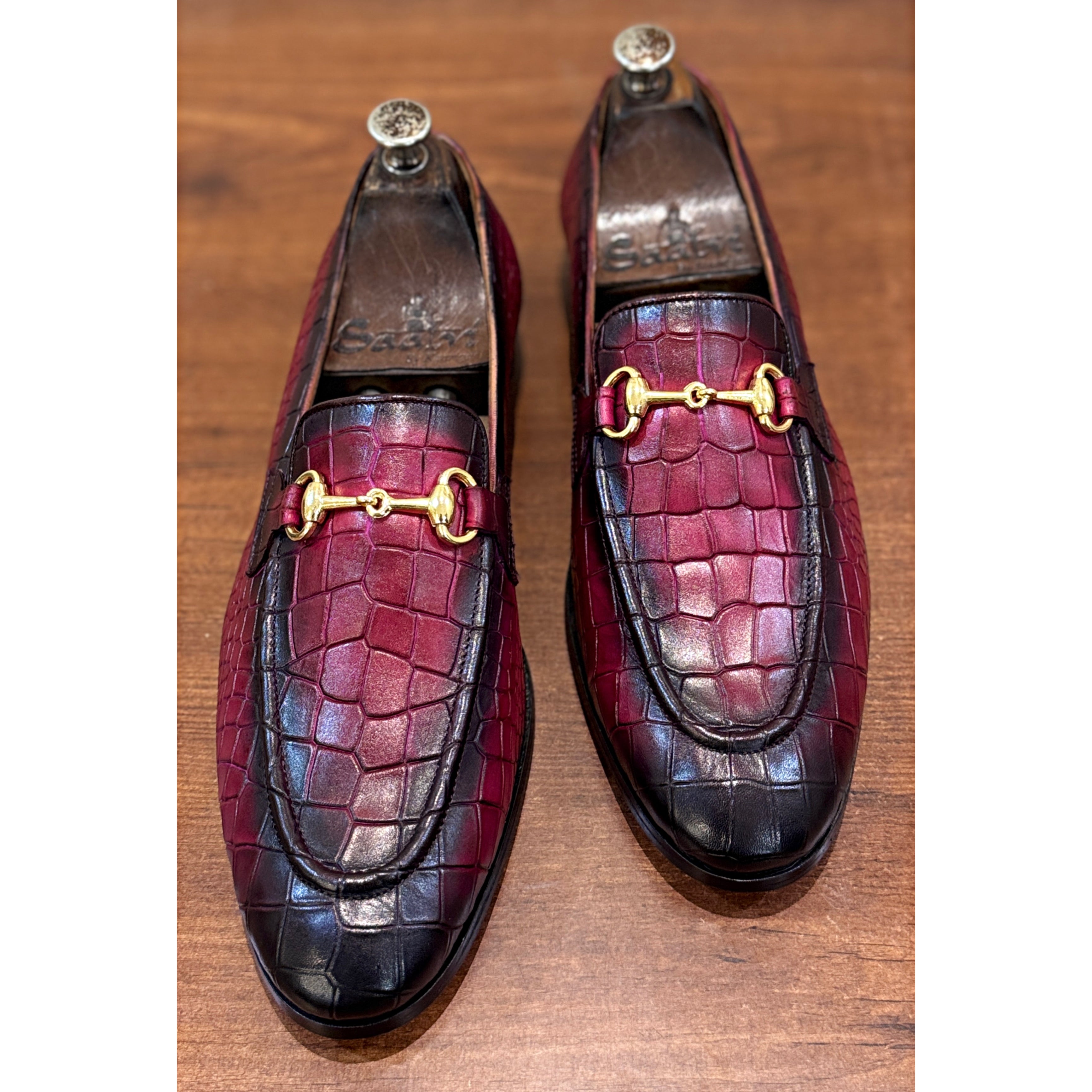 Imperial Croc Horsebit Loafer – Royal Burgundy