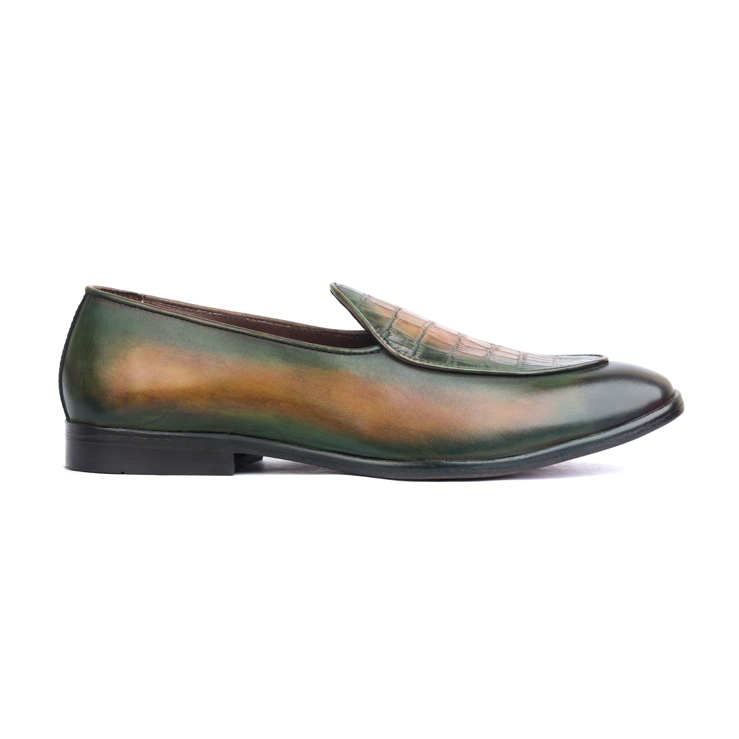 Belgian Loafers Tan Green