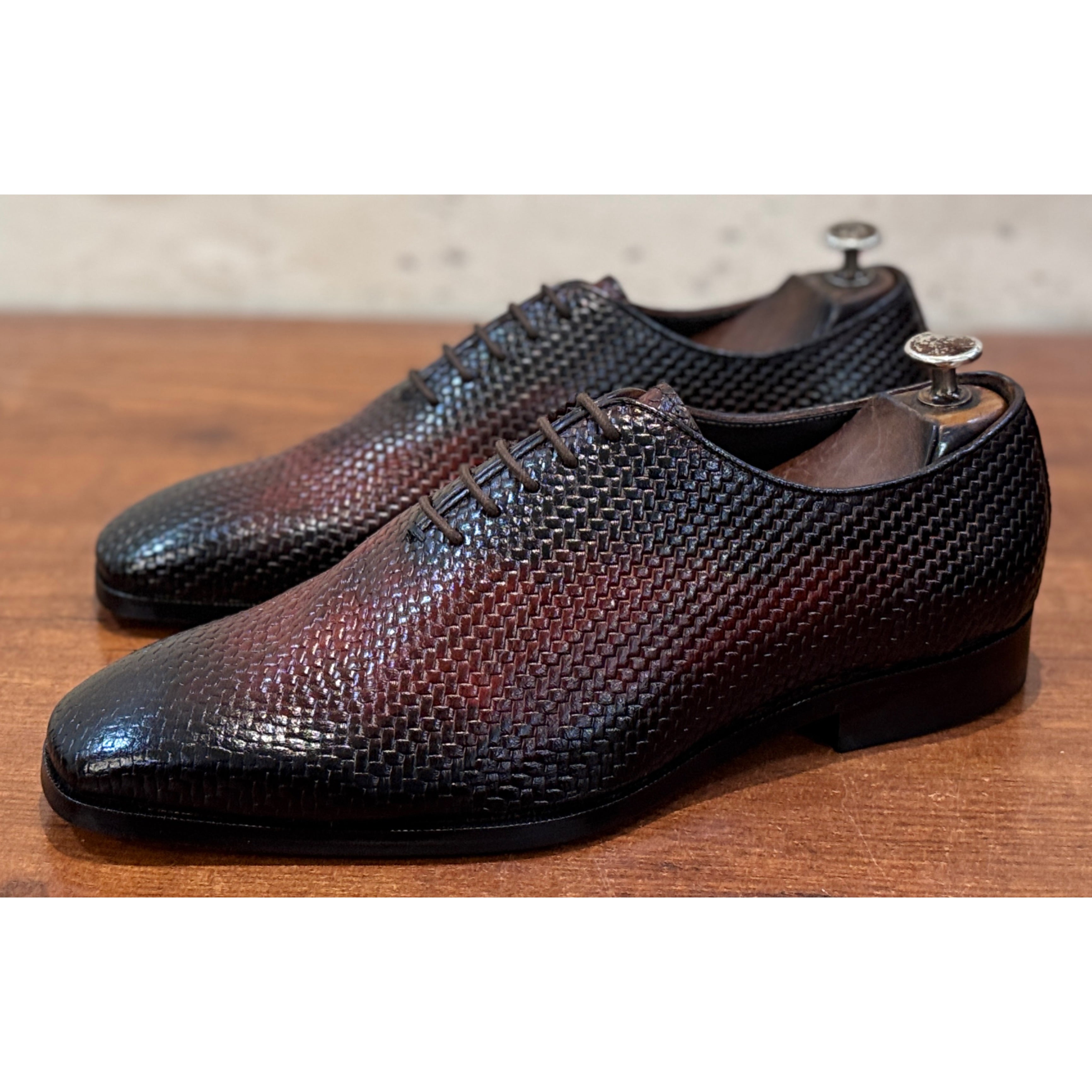 Milano Woven Oxford – Burgundy Brown