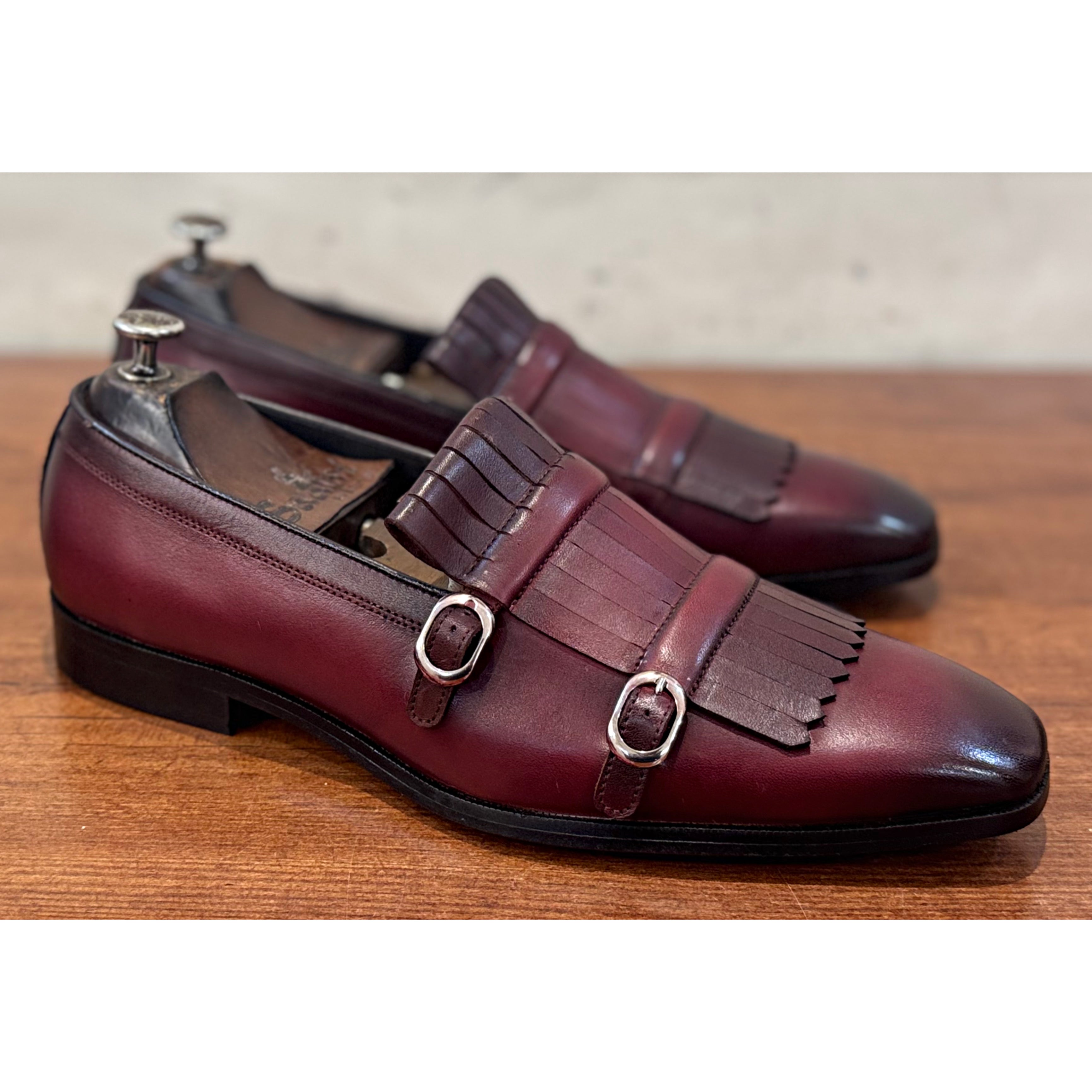 Daniel Double Monk Loafers With Fringes
