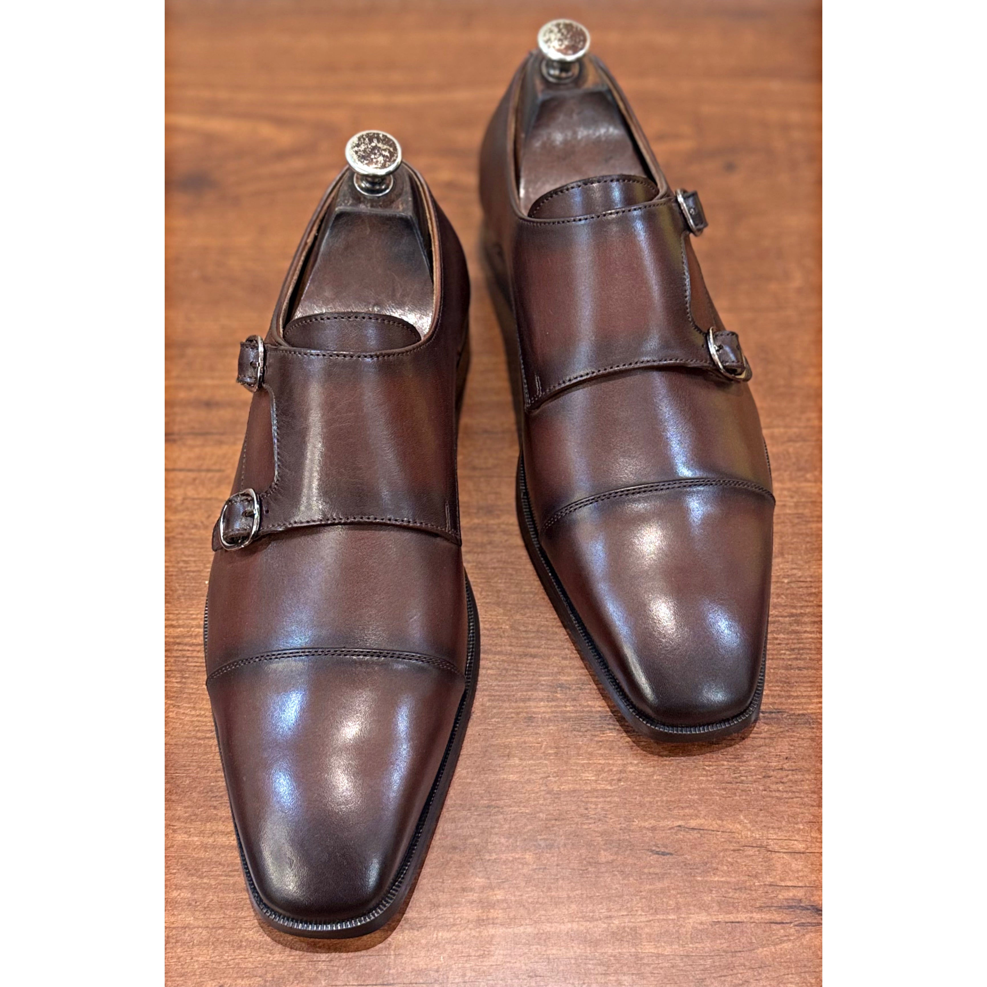 Brown Leather Monk Straps
