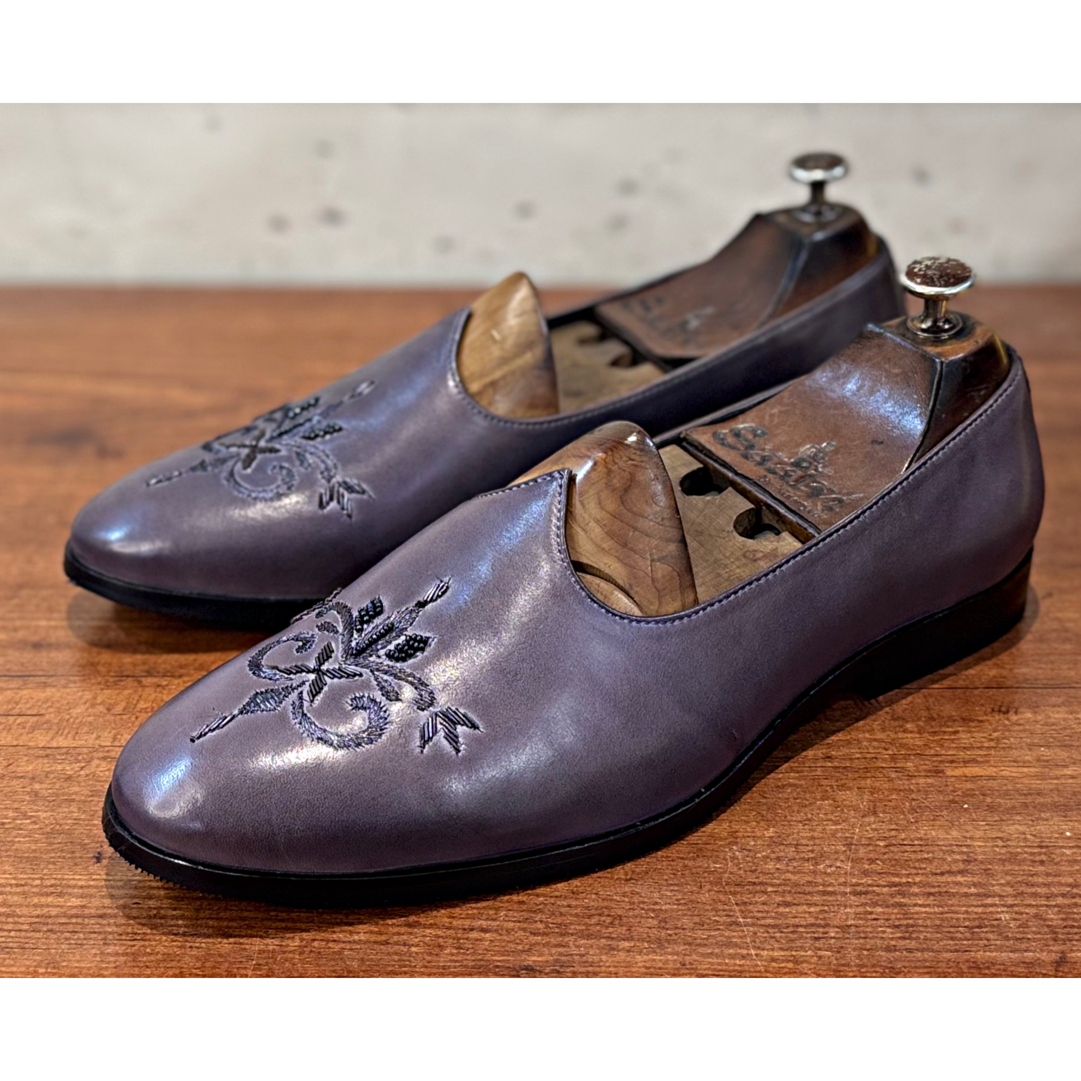 Grey Jalsa Embroidery Flower