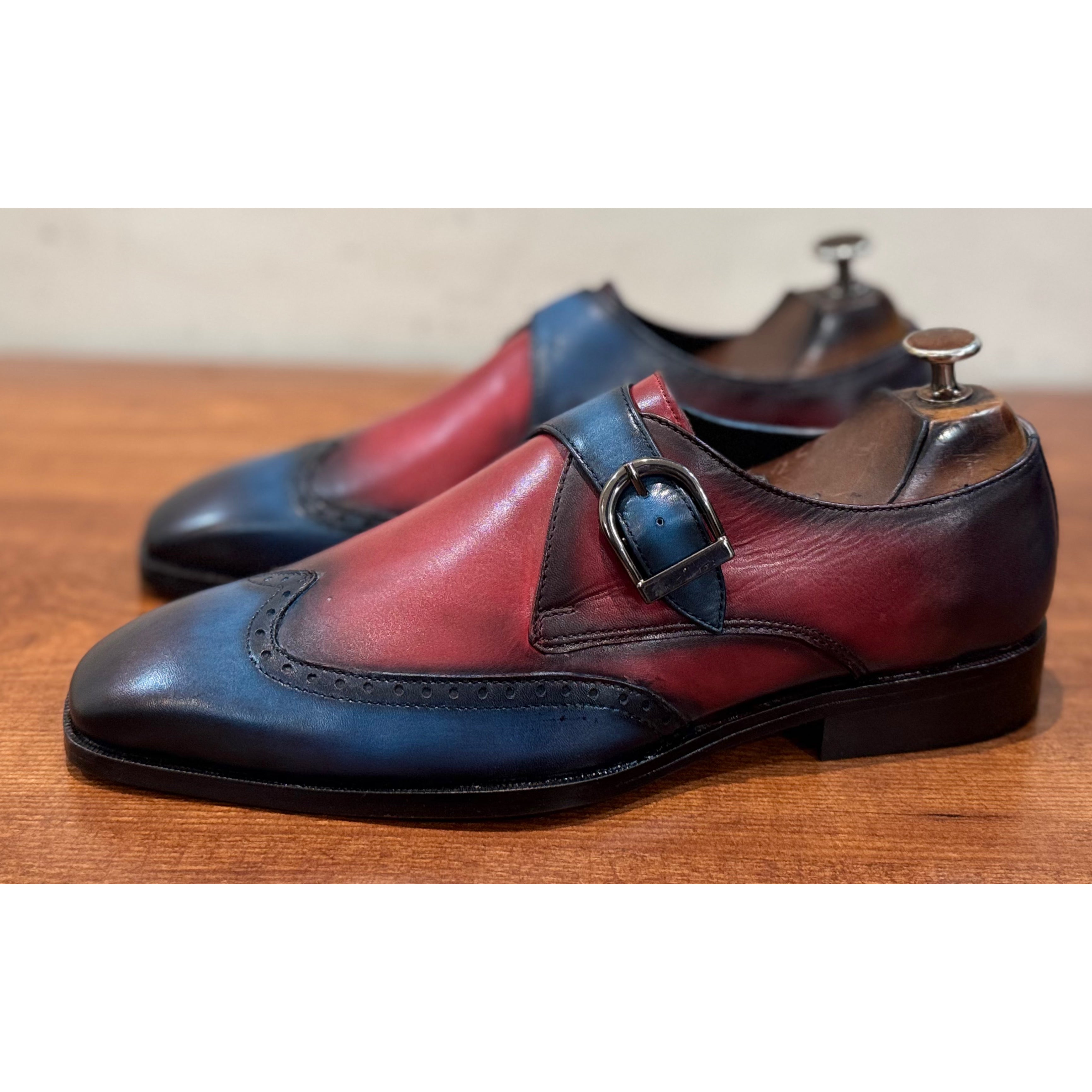 Single Monk Strap Hand Patina