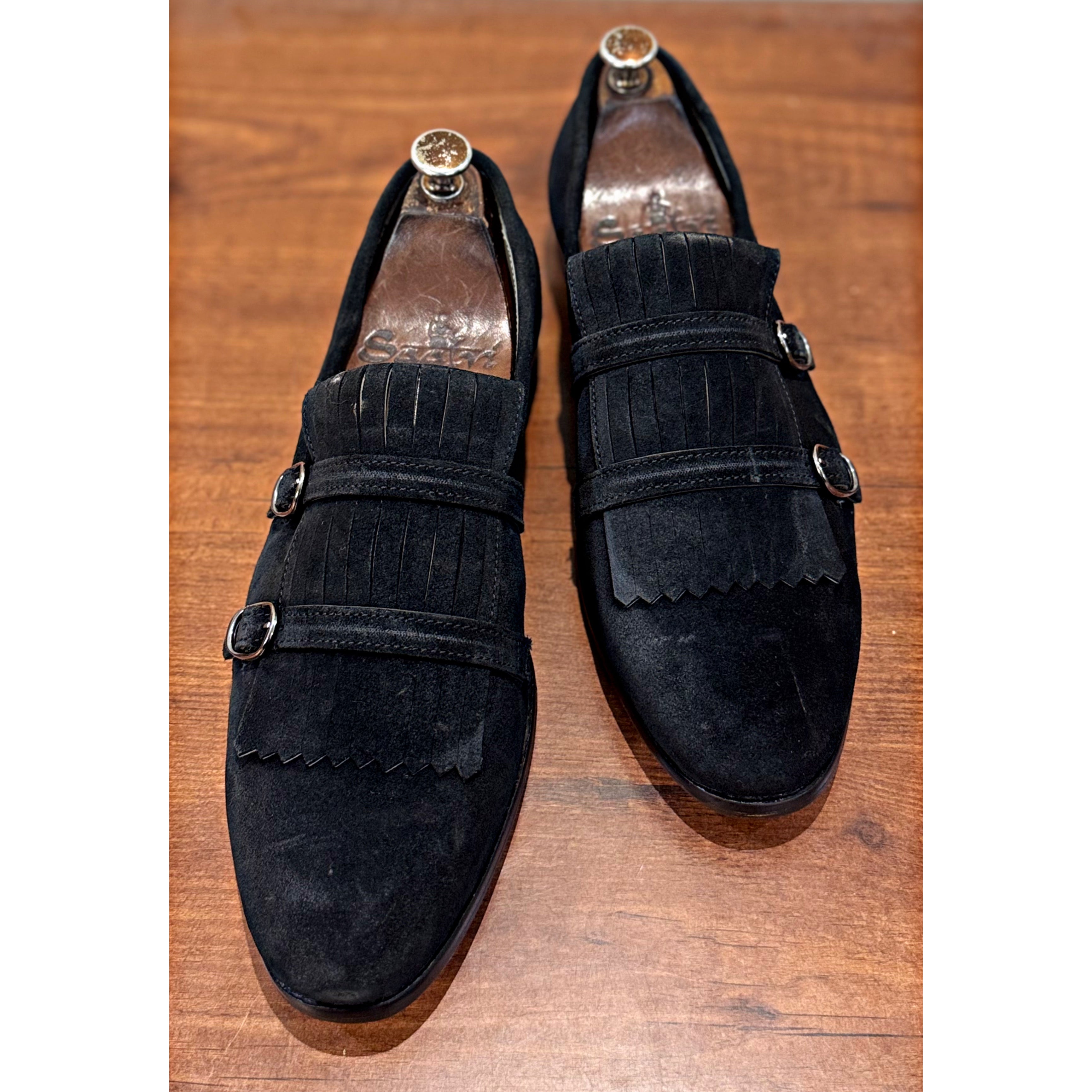 Black Fringe Loafers