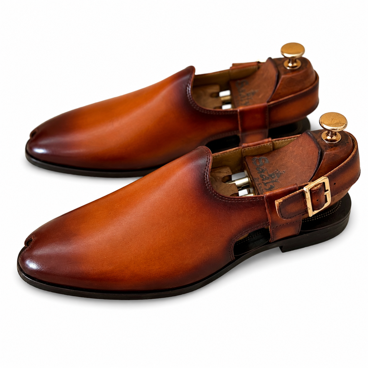 Open Toe Leather Peshawari Sandals