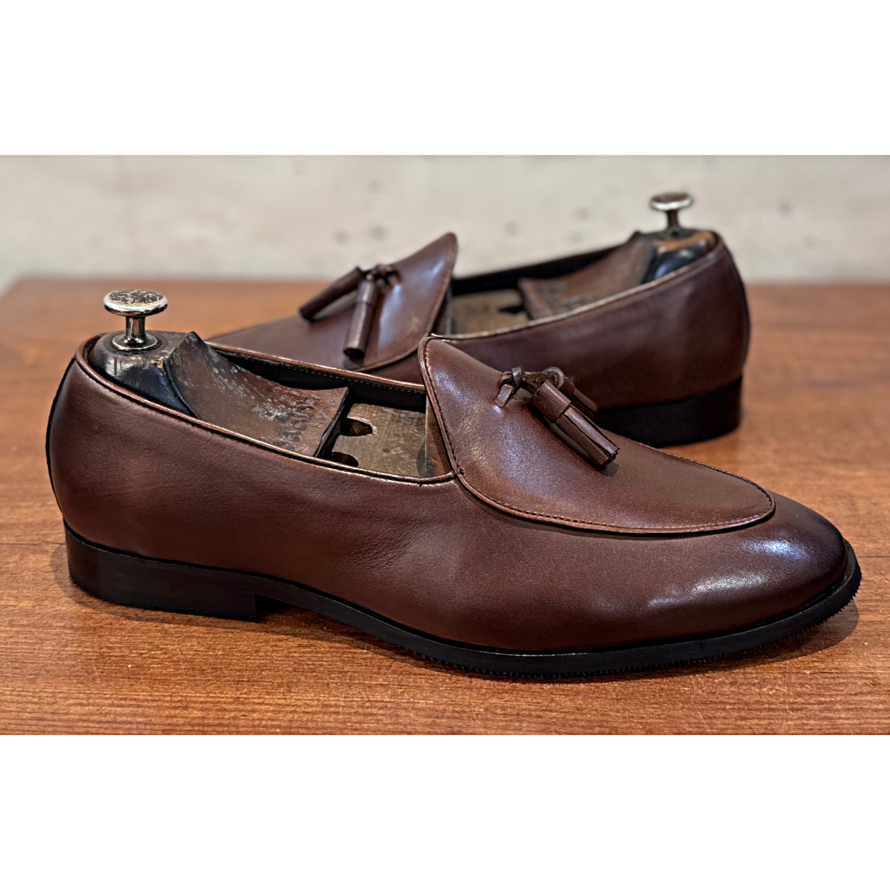Belgian Loafers With Tassels Brown