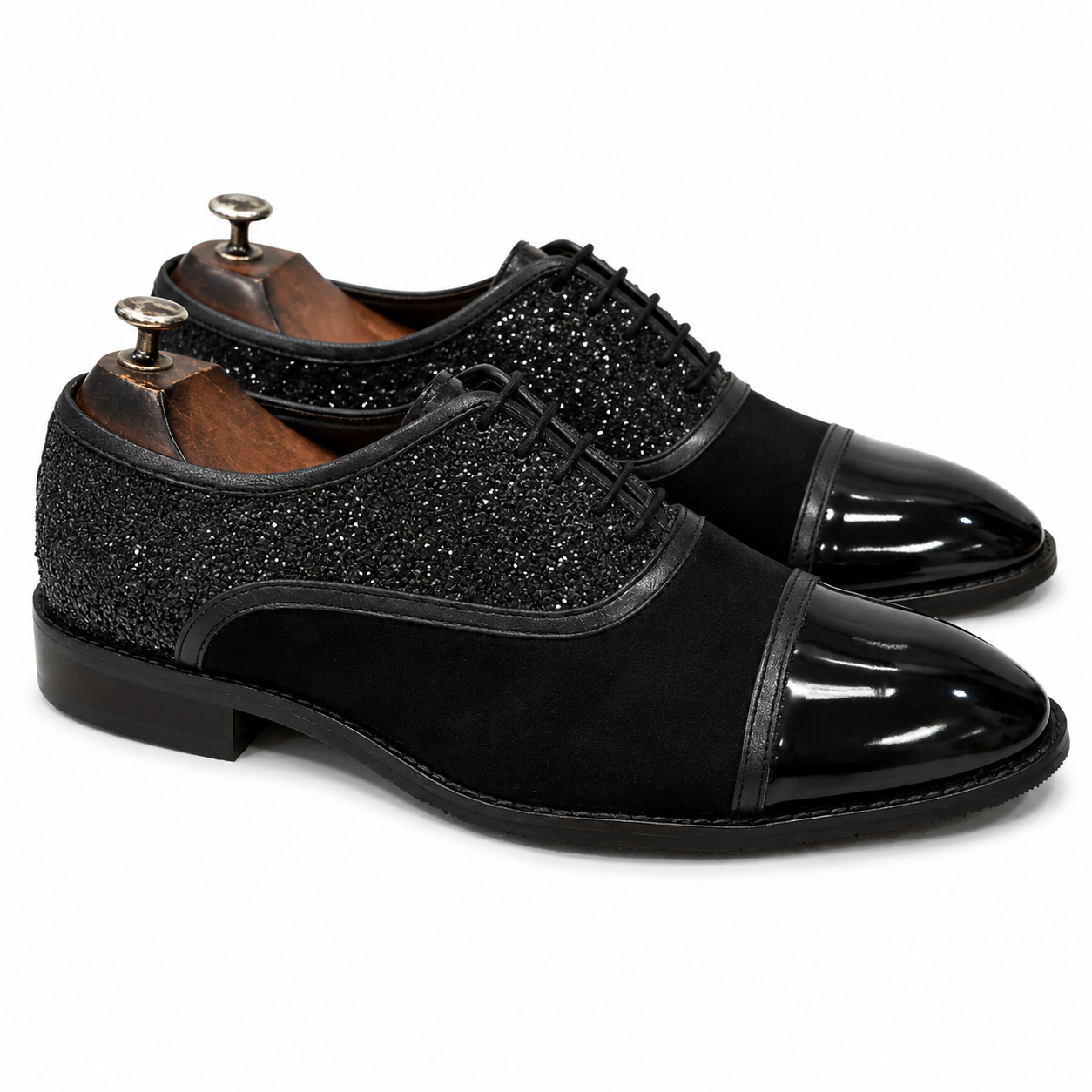 Noir Éclat Tuxedo Oxfords