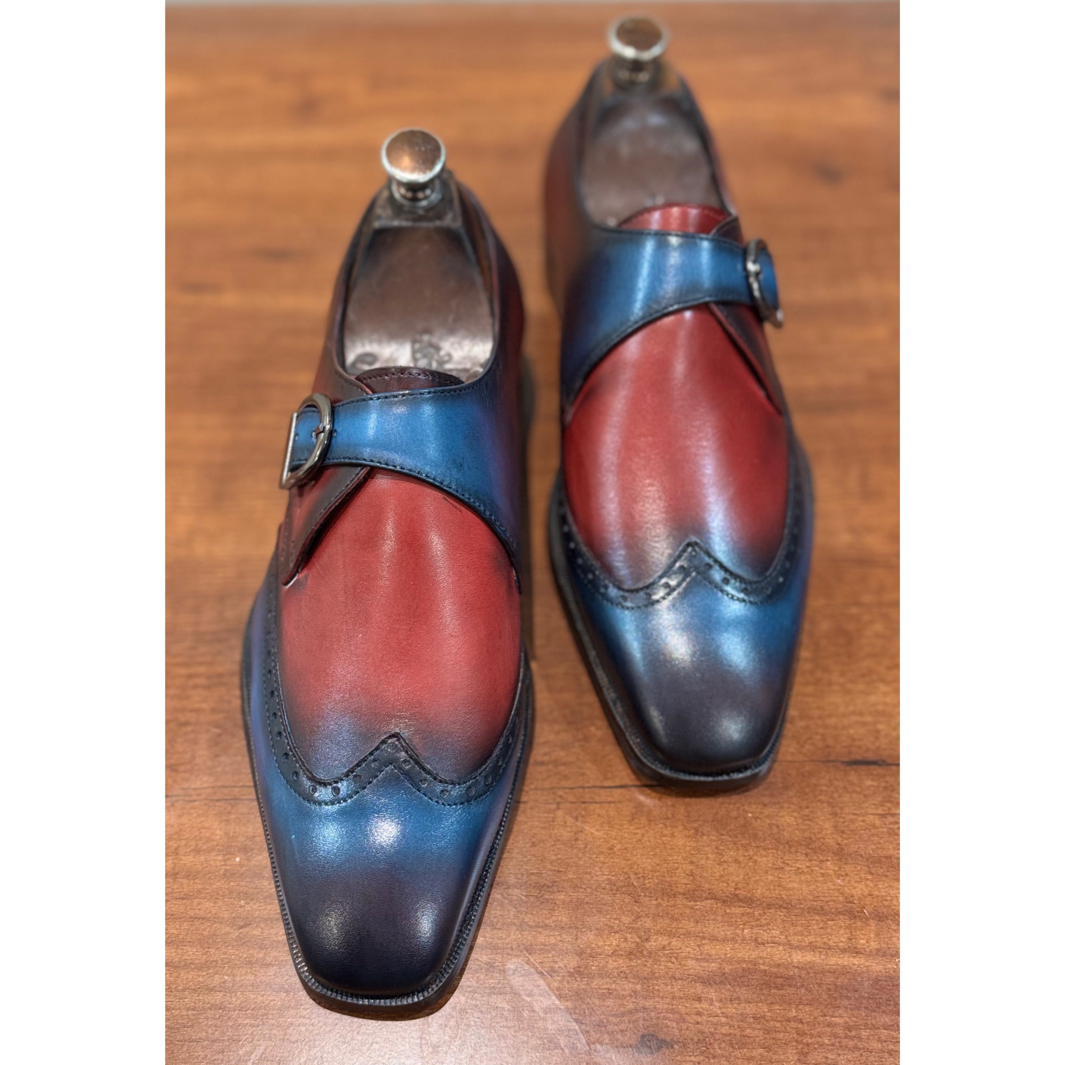 Single Monk Strap Hand Patina