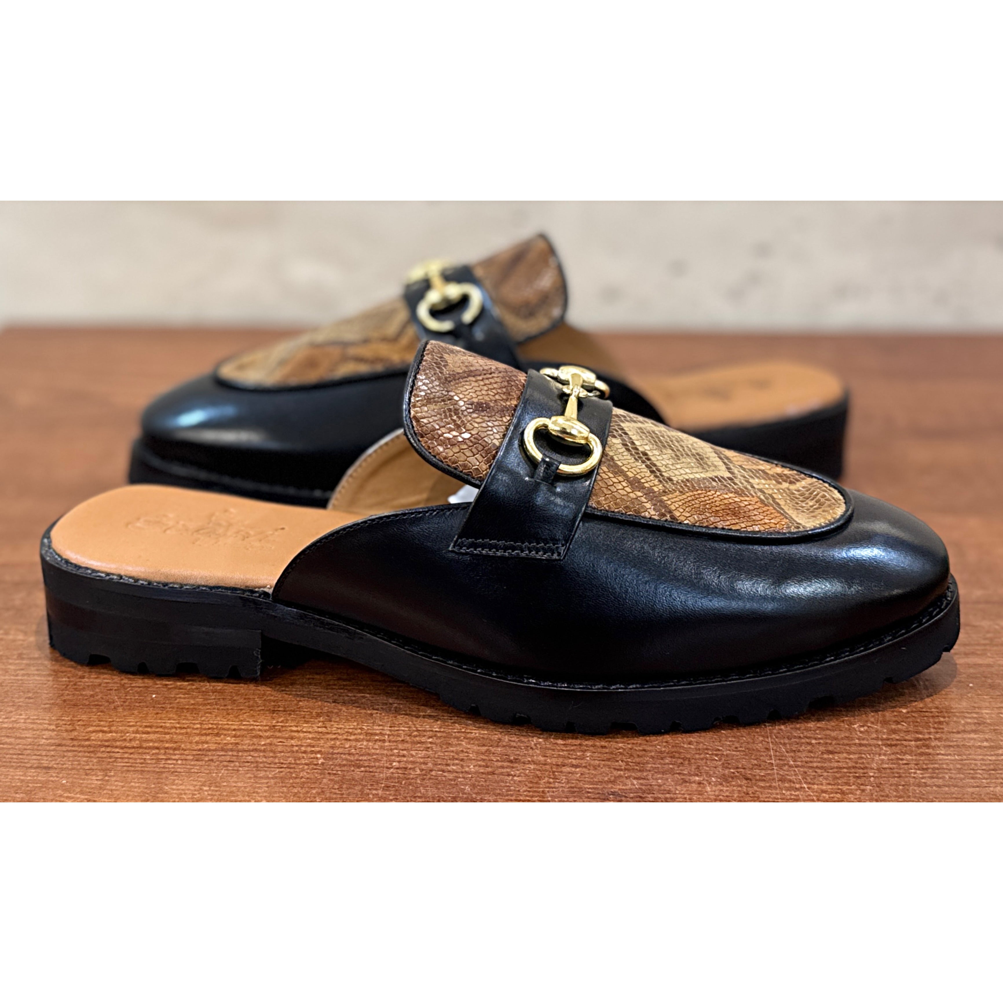 Monaco Serpente Mules