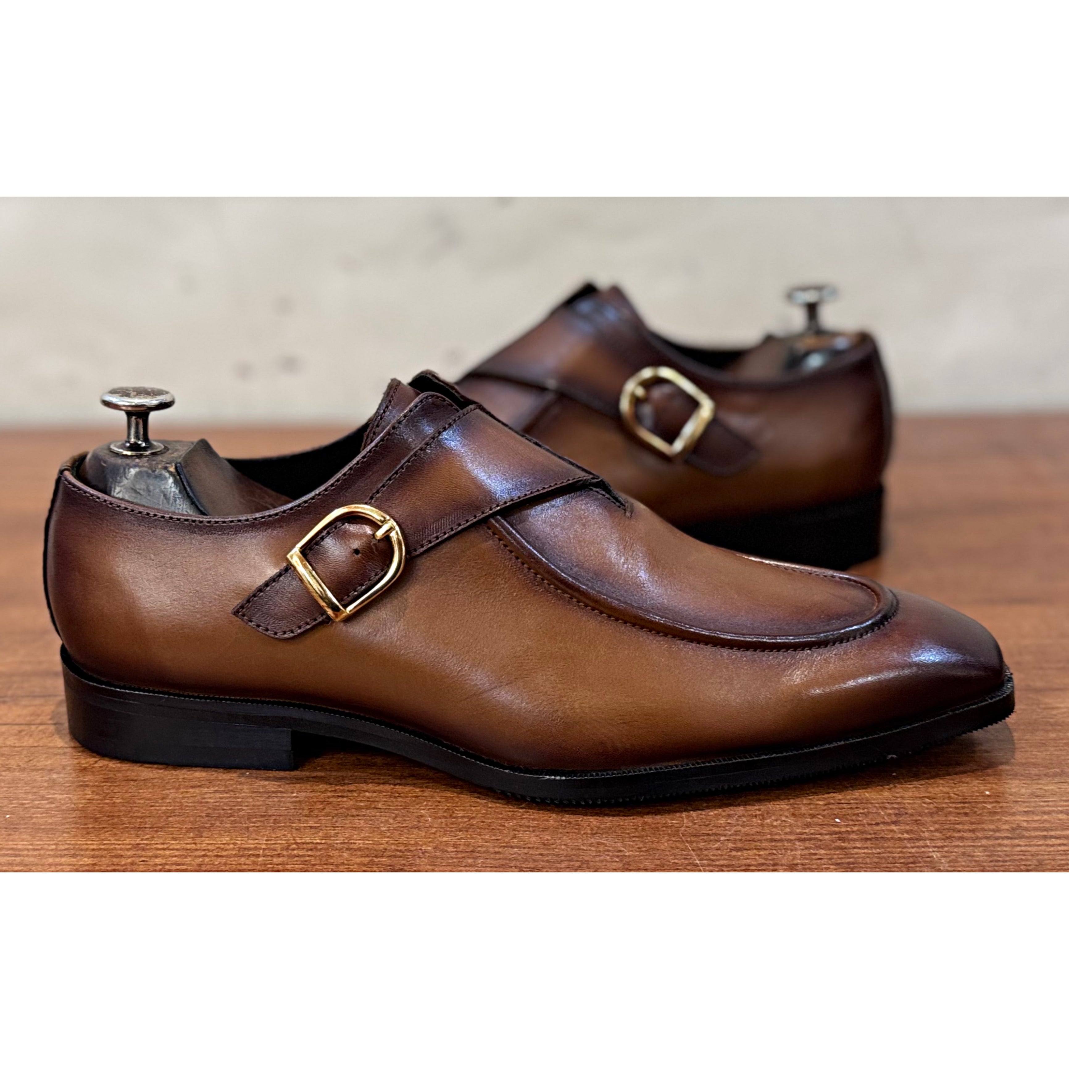 British Pointy Toe Single Monks