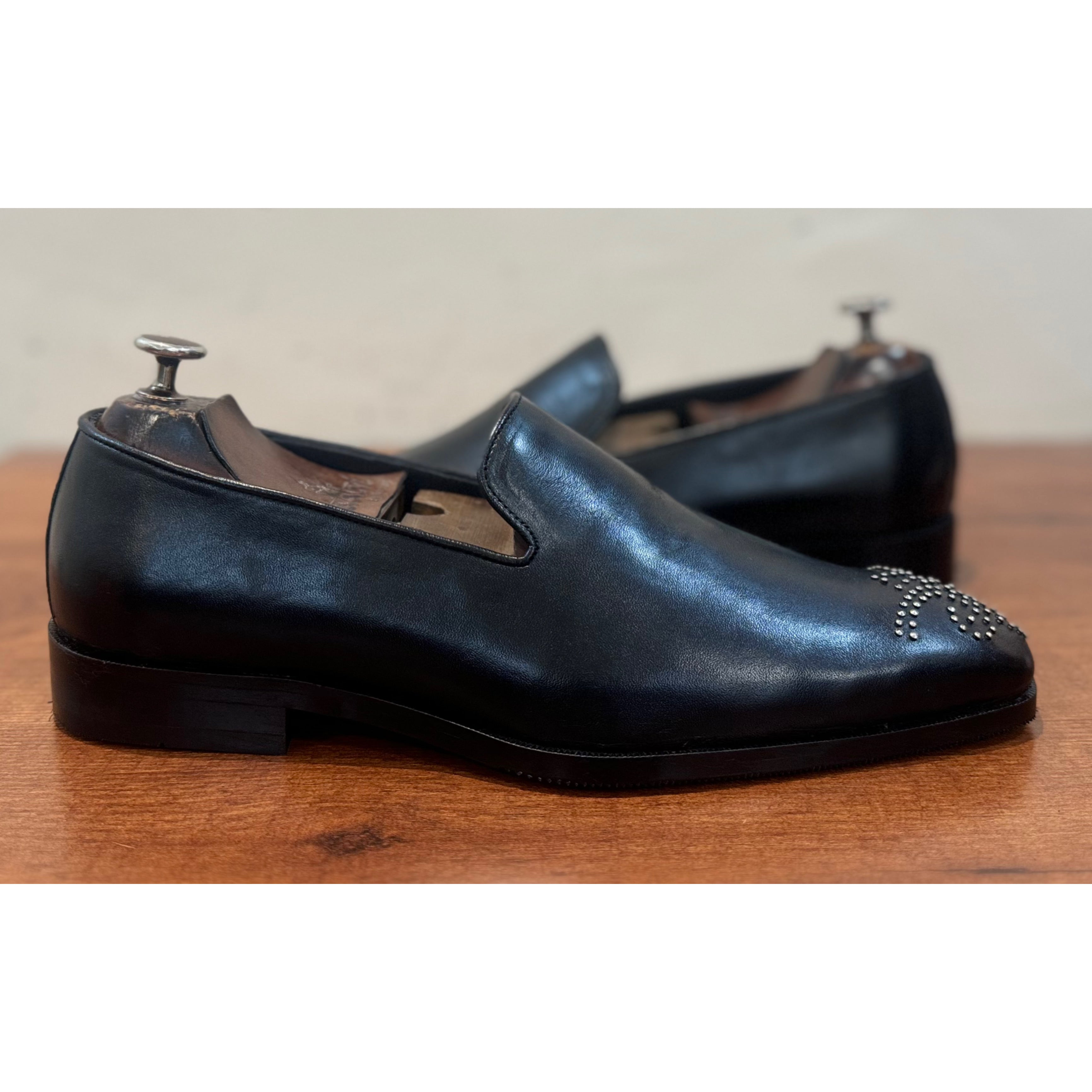 Black Loafers With Bajri