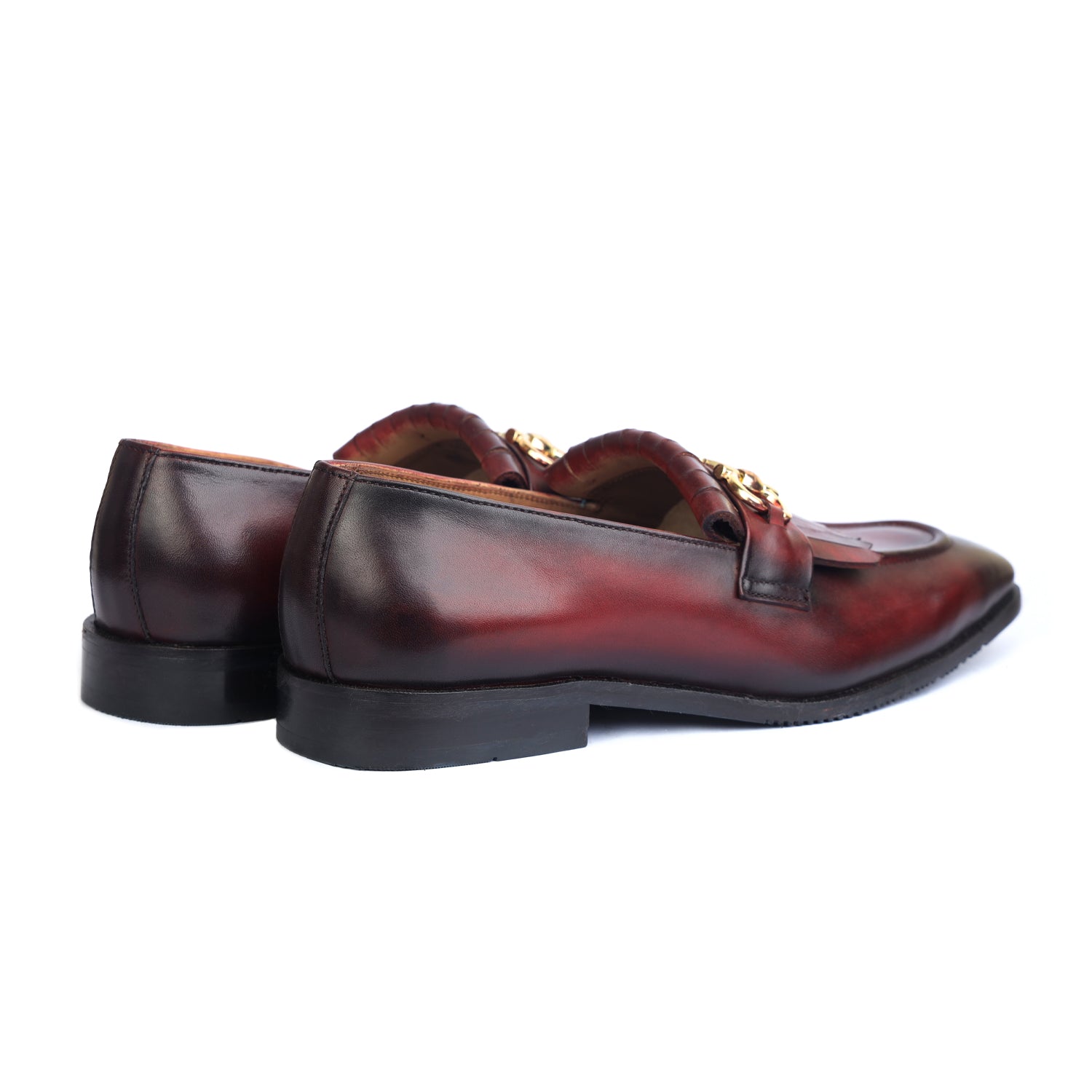 Horsebit Loafers With Fringes Brodo