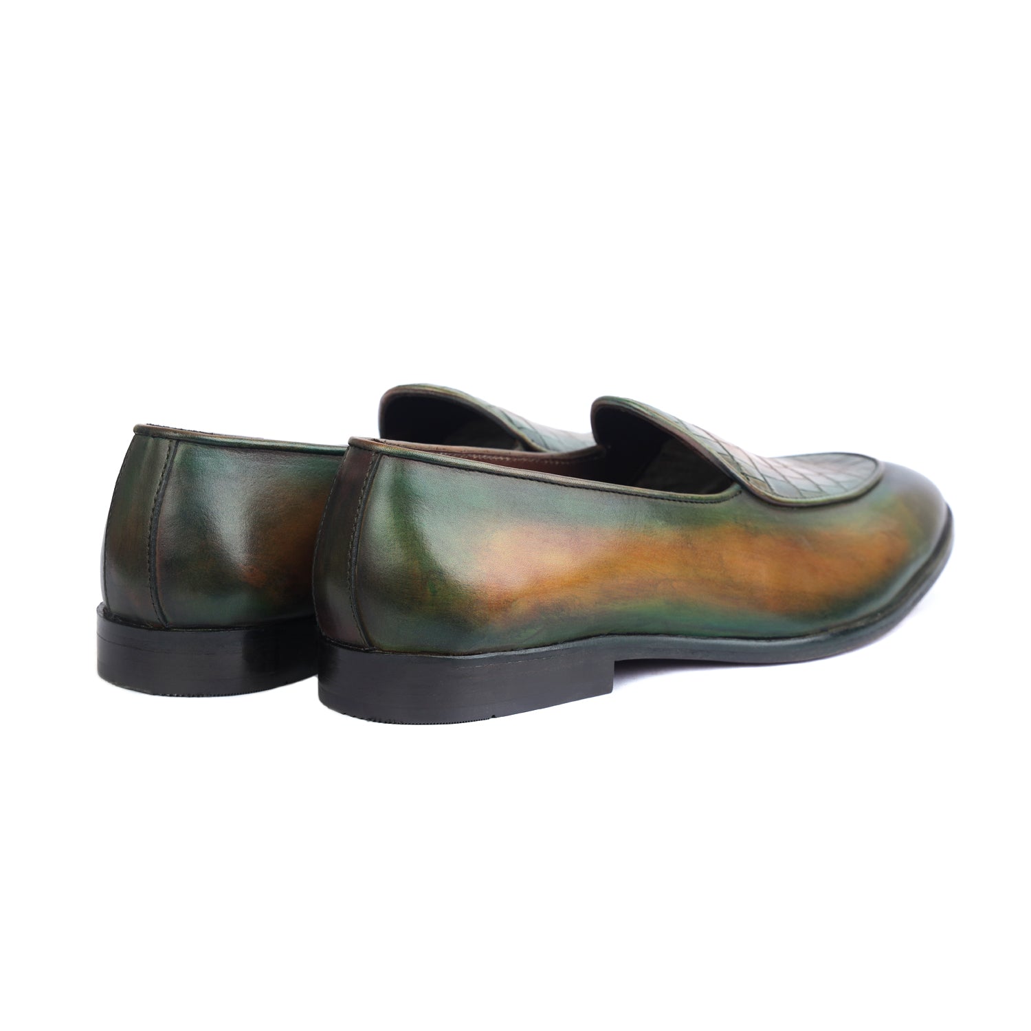 Belgian Loafers Tan Green