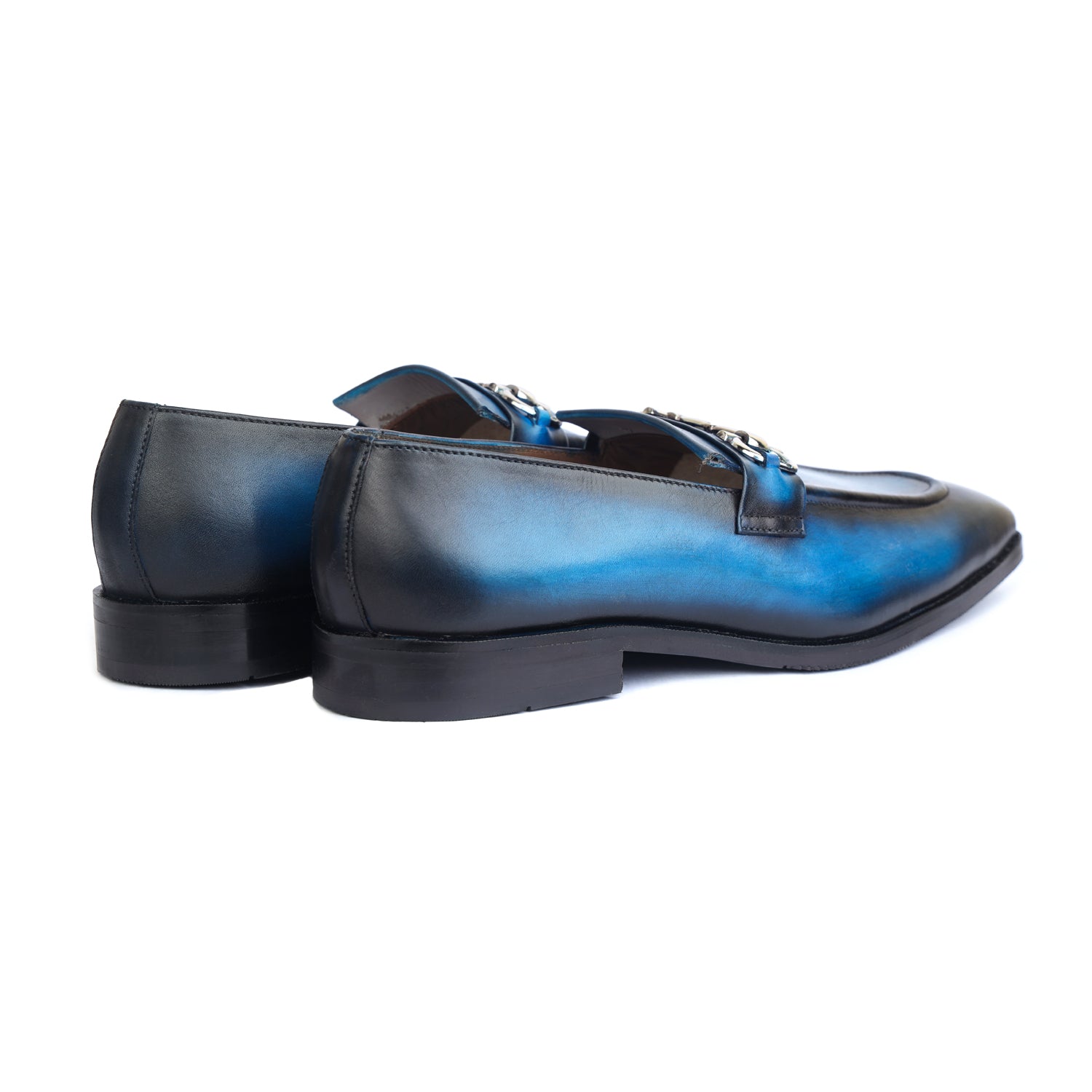 Blue Hand Patina Loafers