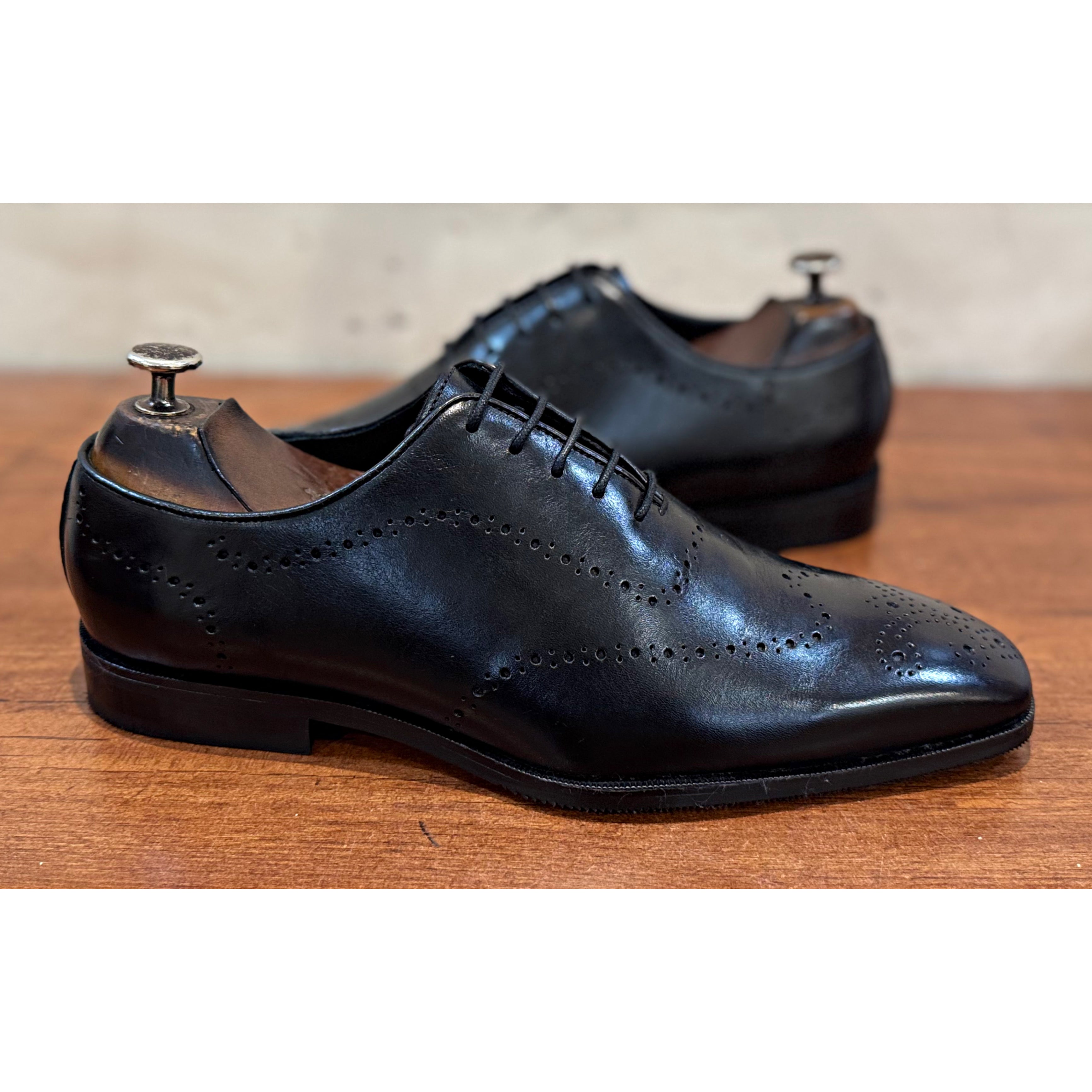 Semi-Brogue Oxford Black