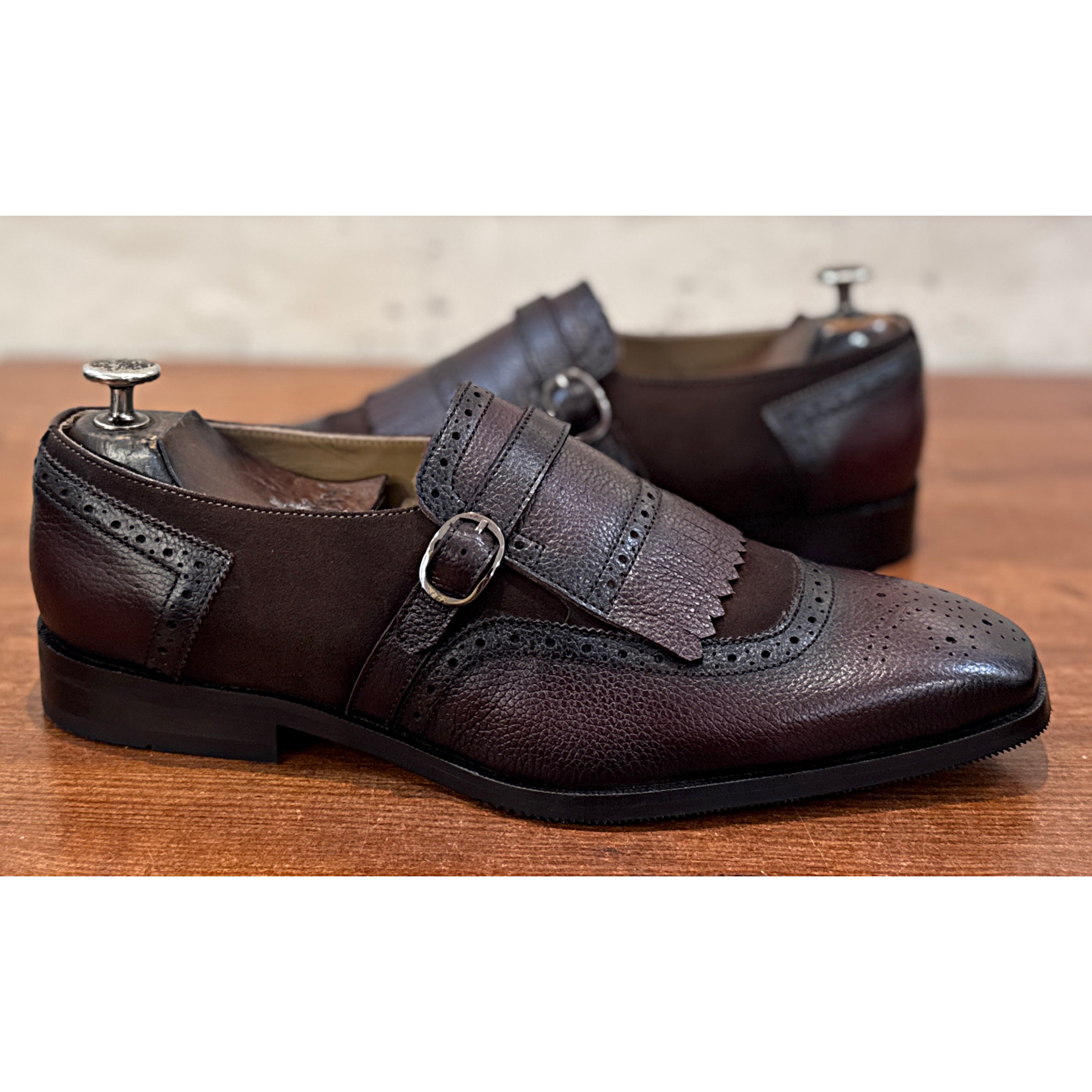 The Sovereign Noir Monk – Dark Brown Luxury Monk Strap Shoes