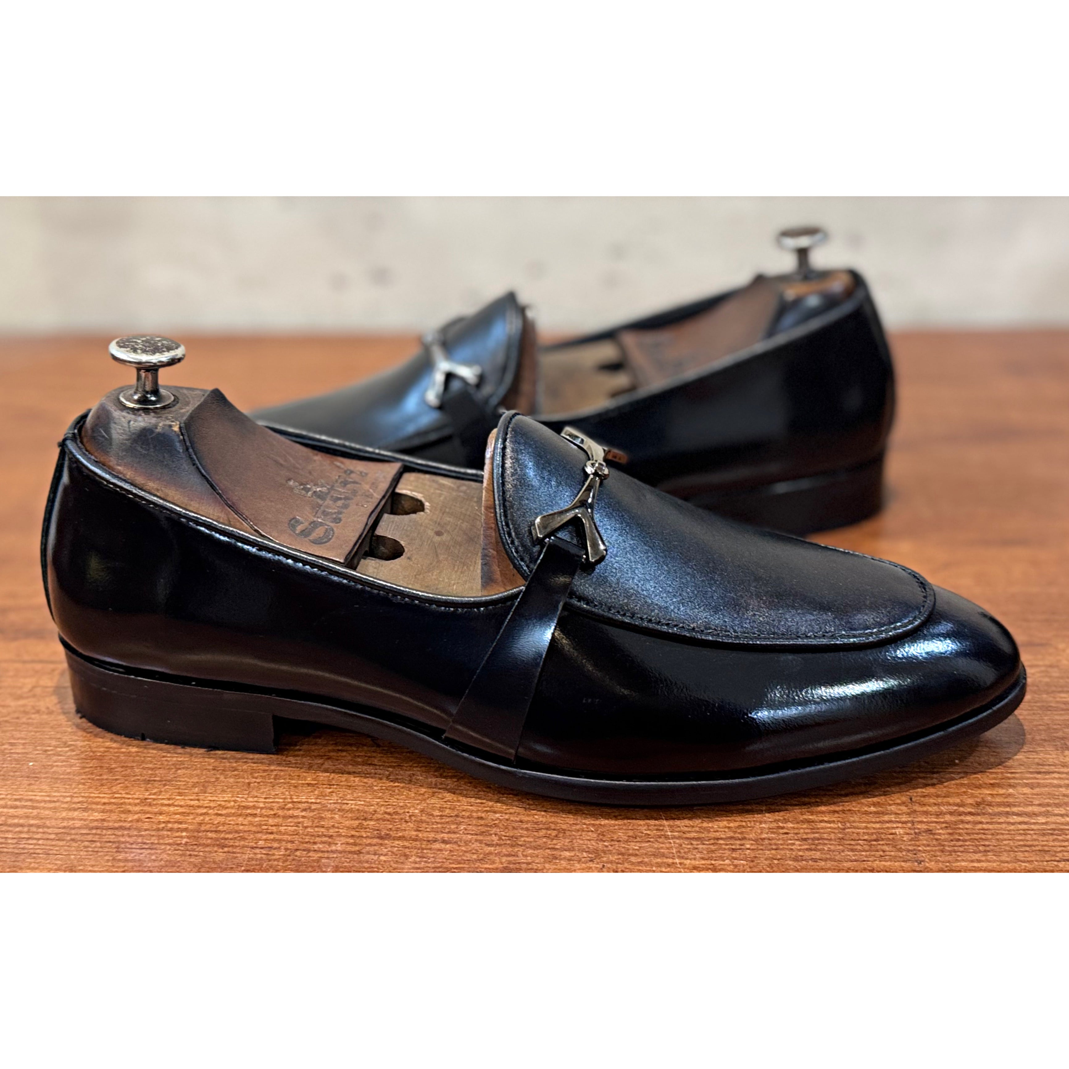 Black Loafers With Buckle
