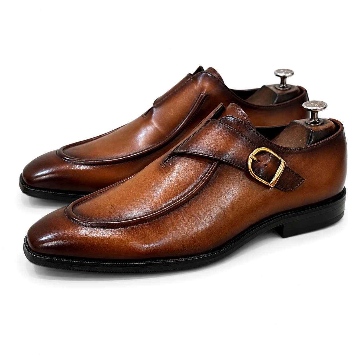 British Pointy Toe Single Monks