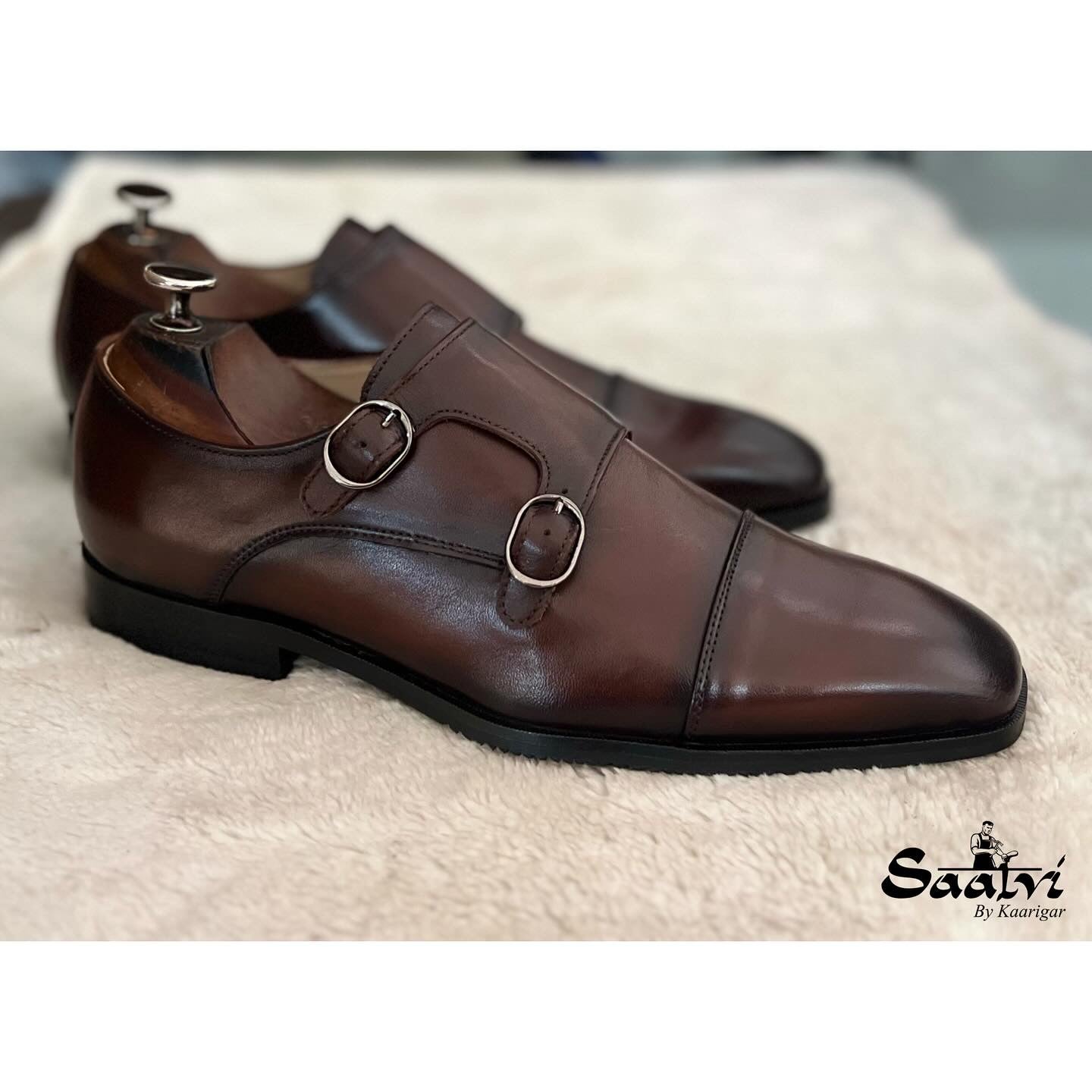 Brown Leather Monk Straps