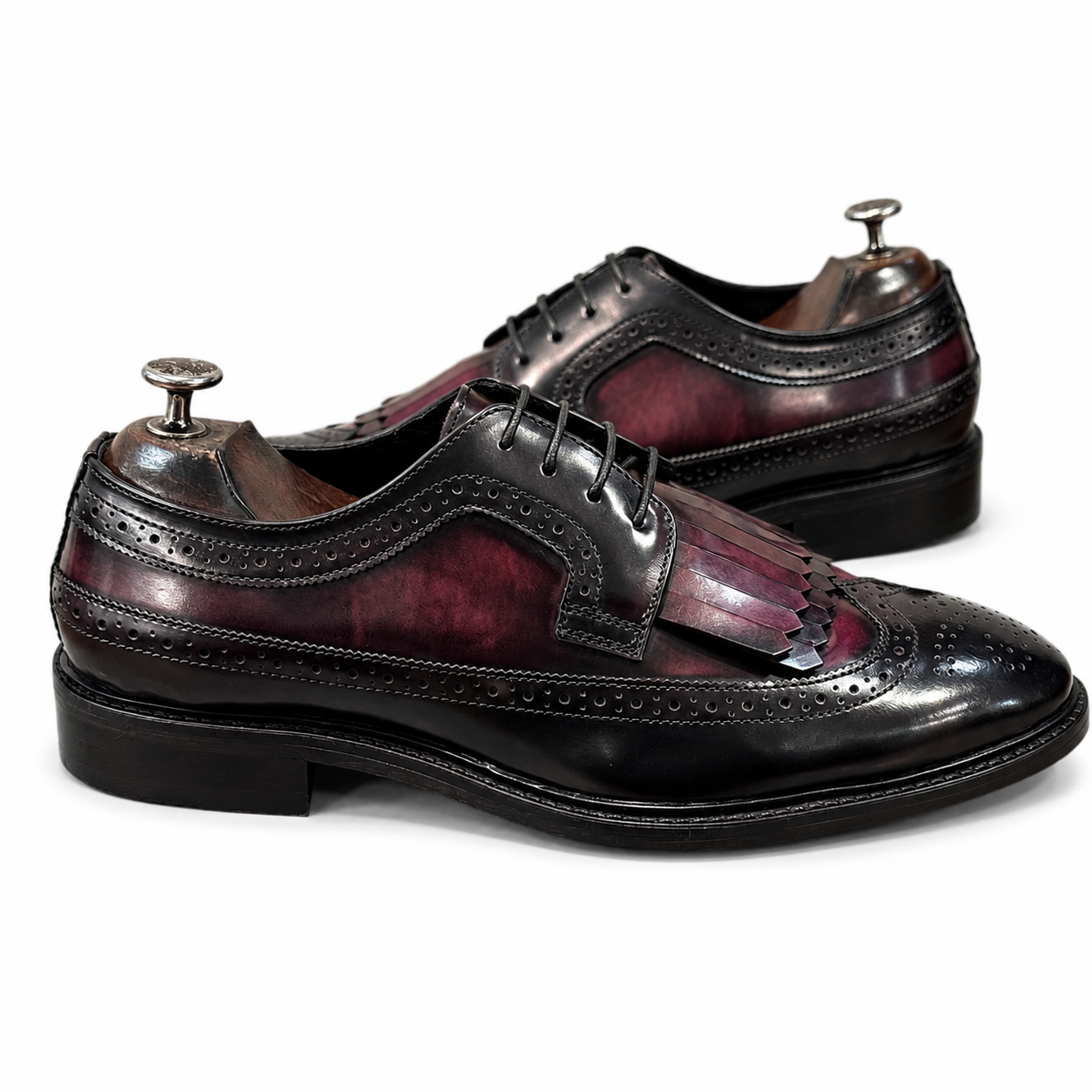Wingtip Brouges Fringe Black