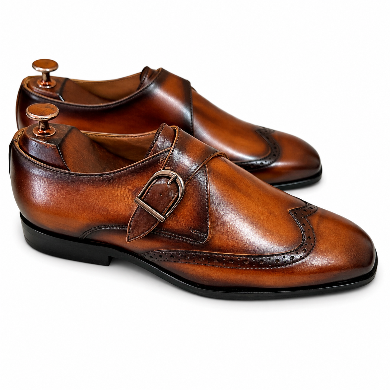 Savile Patina Monk Strap