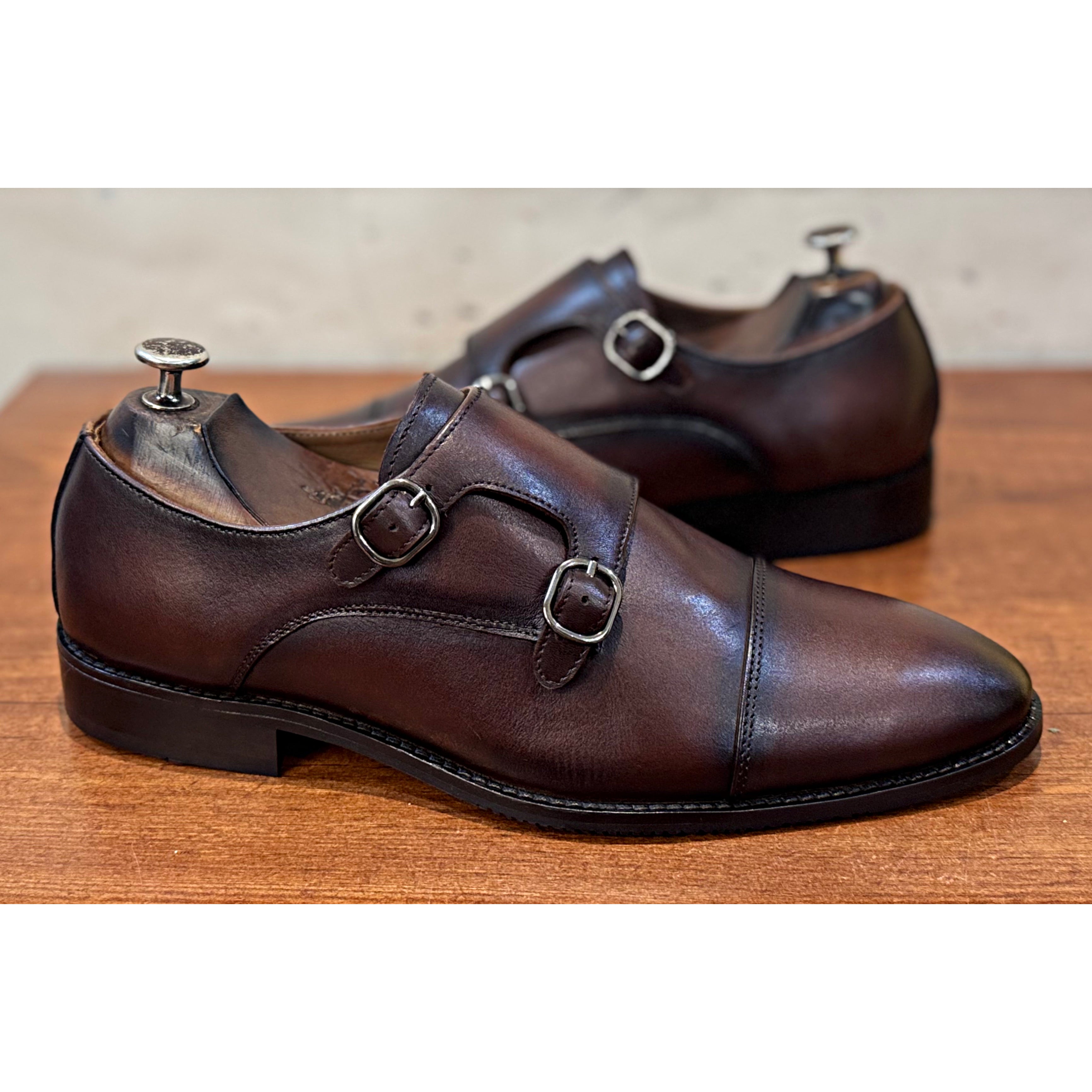 Double Monk Strap Brown
