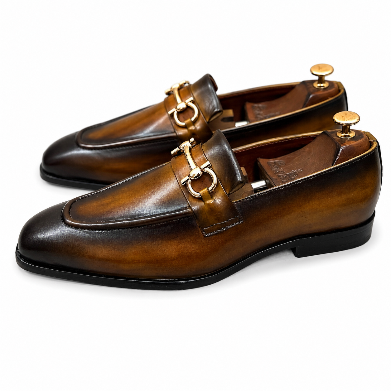 Hand Patina Loafers T Brown