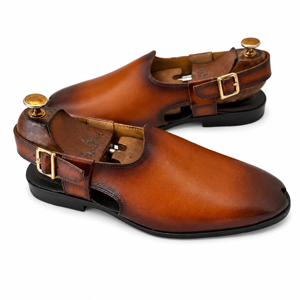 Open Toe Leather Peshawari Sandals